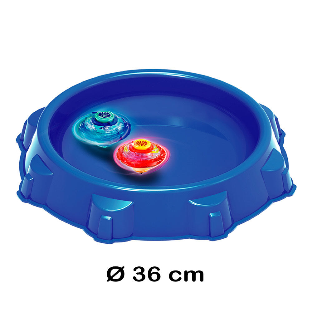 Infinity Nado Set Estadio arena, lanzadores y peonzas Super Whisker vs Blade