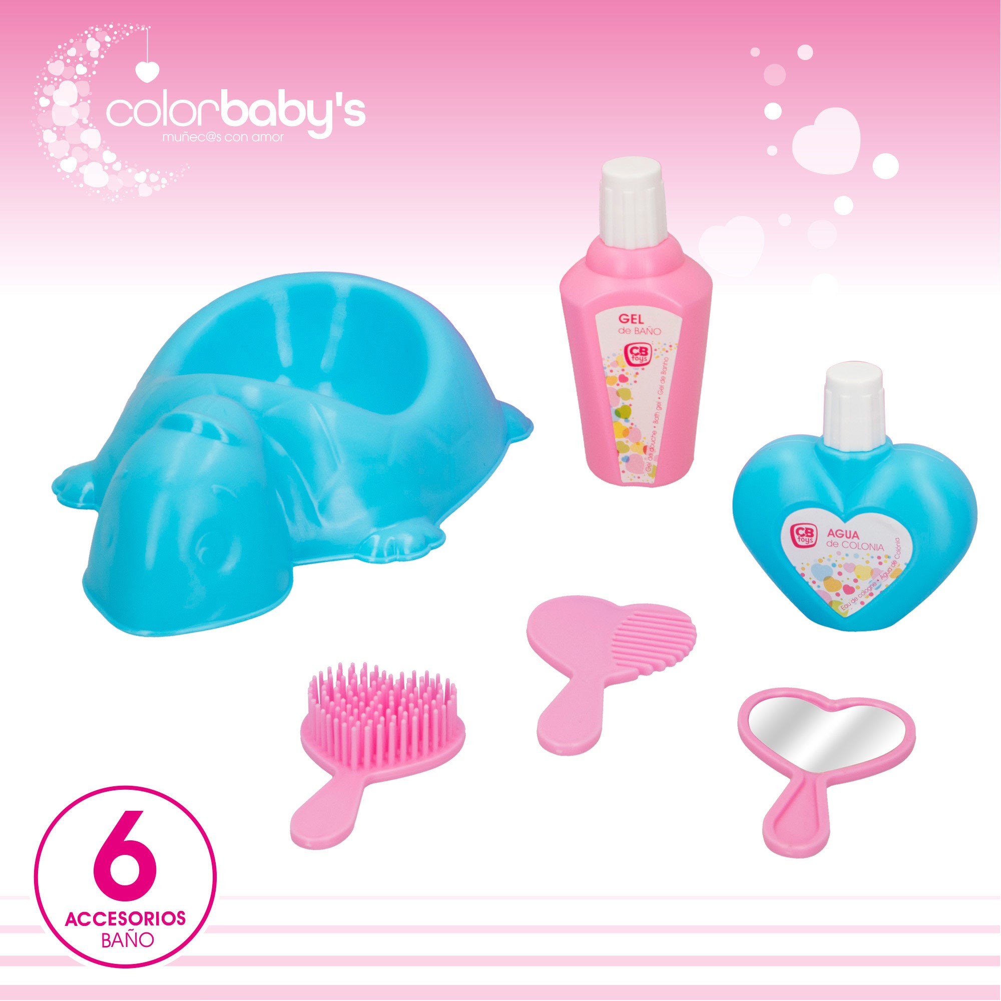 Set accesorios cuidado bebé muñeco Colorbaby's