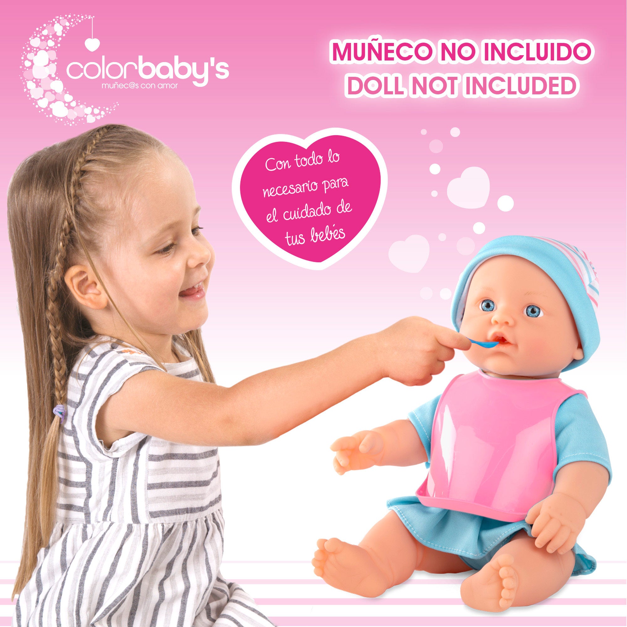 Set accesorios cuidado bebé muñeco Colorbaby's