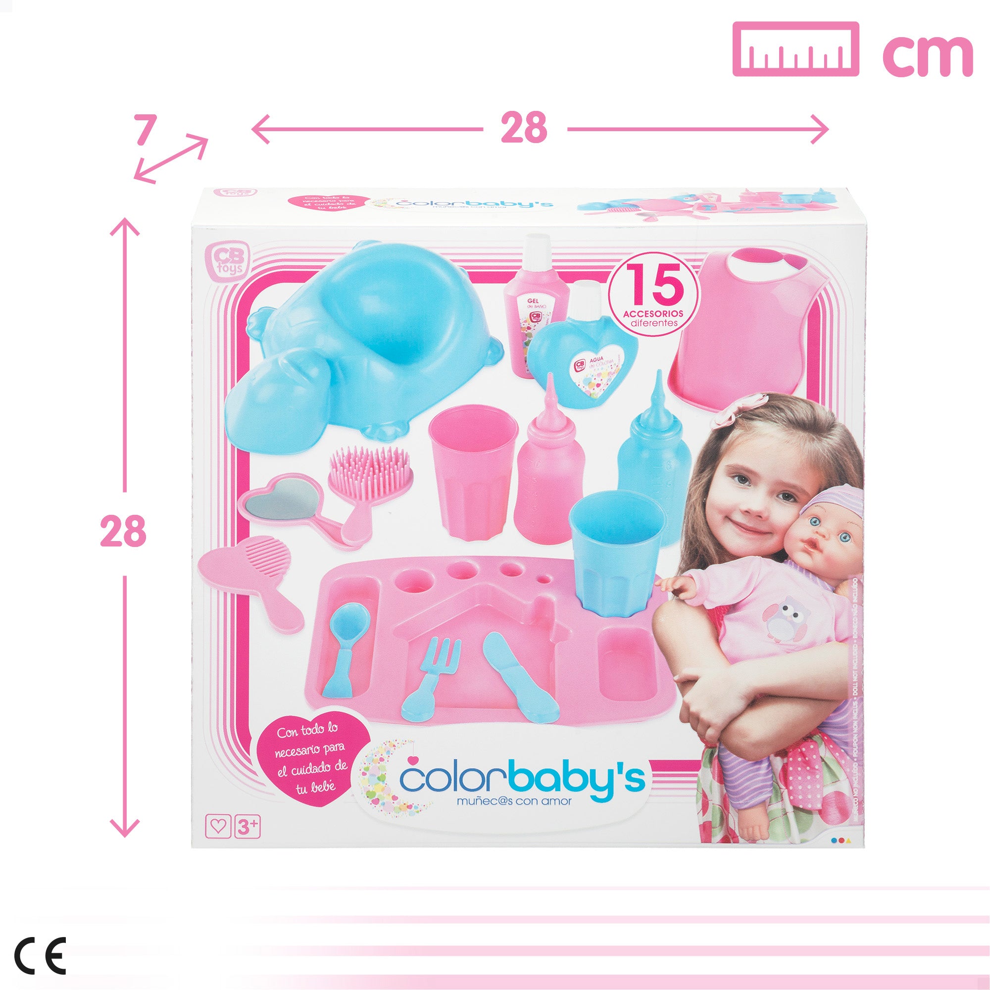 Set accesorios cuidado bebé muñeco Colorbaby's