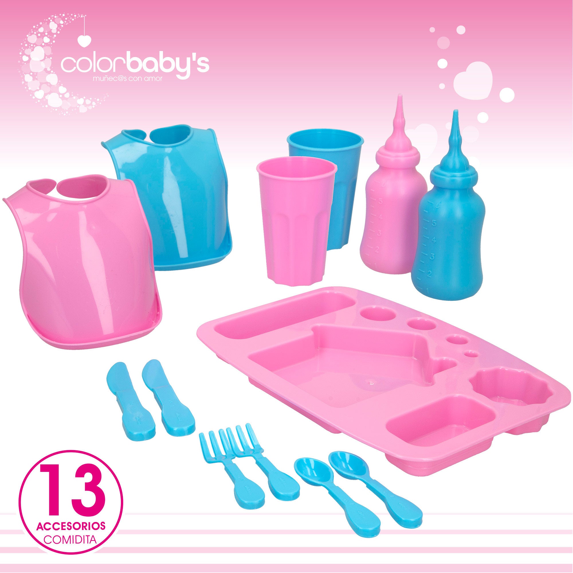 Accesorios bebés de juguete con bañera Colorbaby's