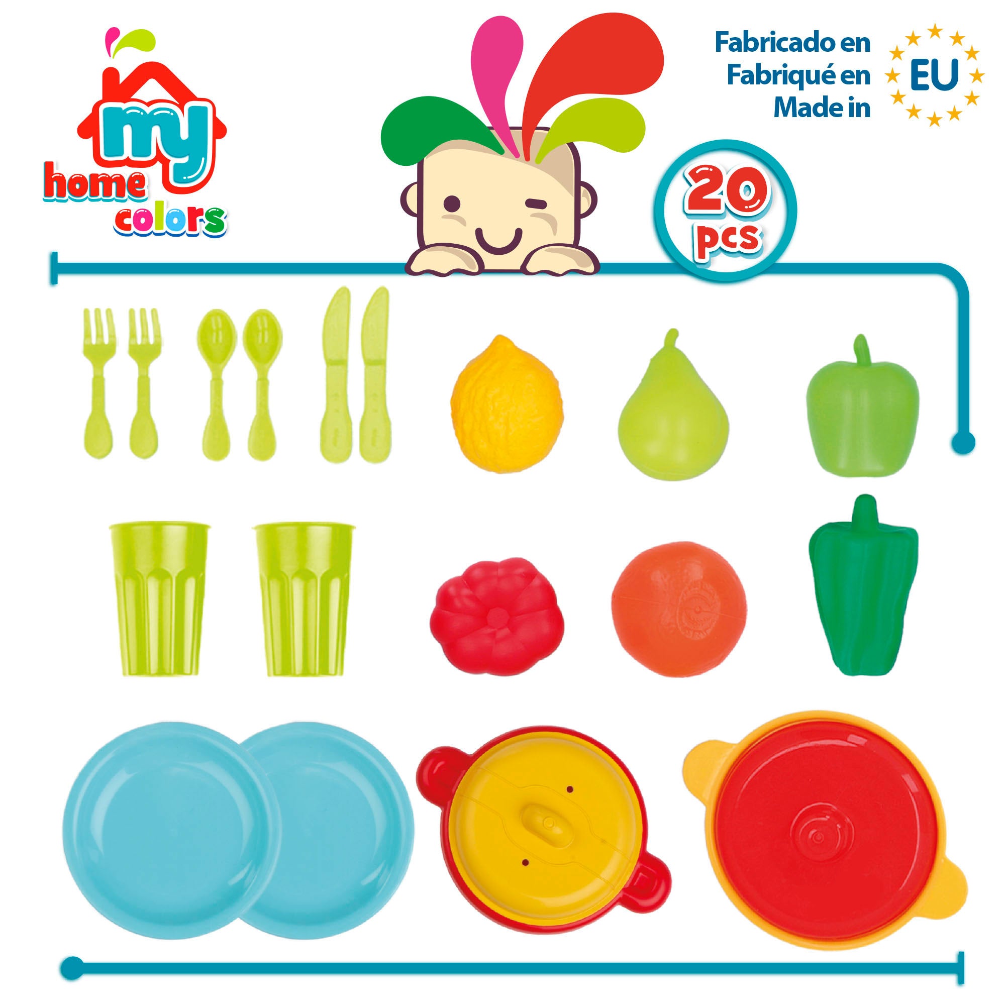 Set de cocina y alimentos My Home Colors