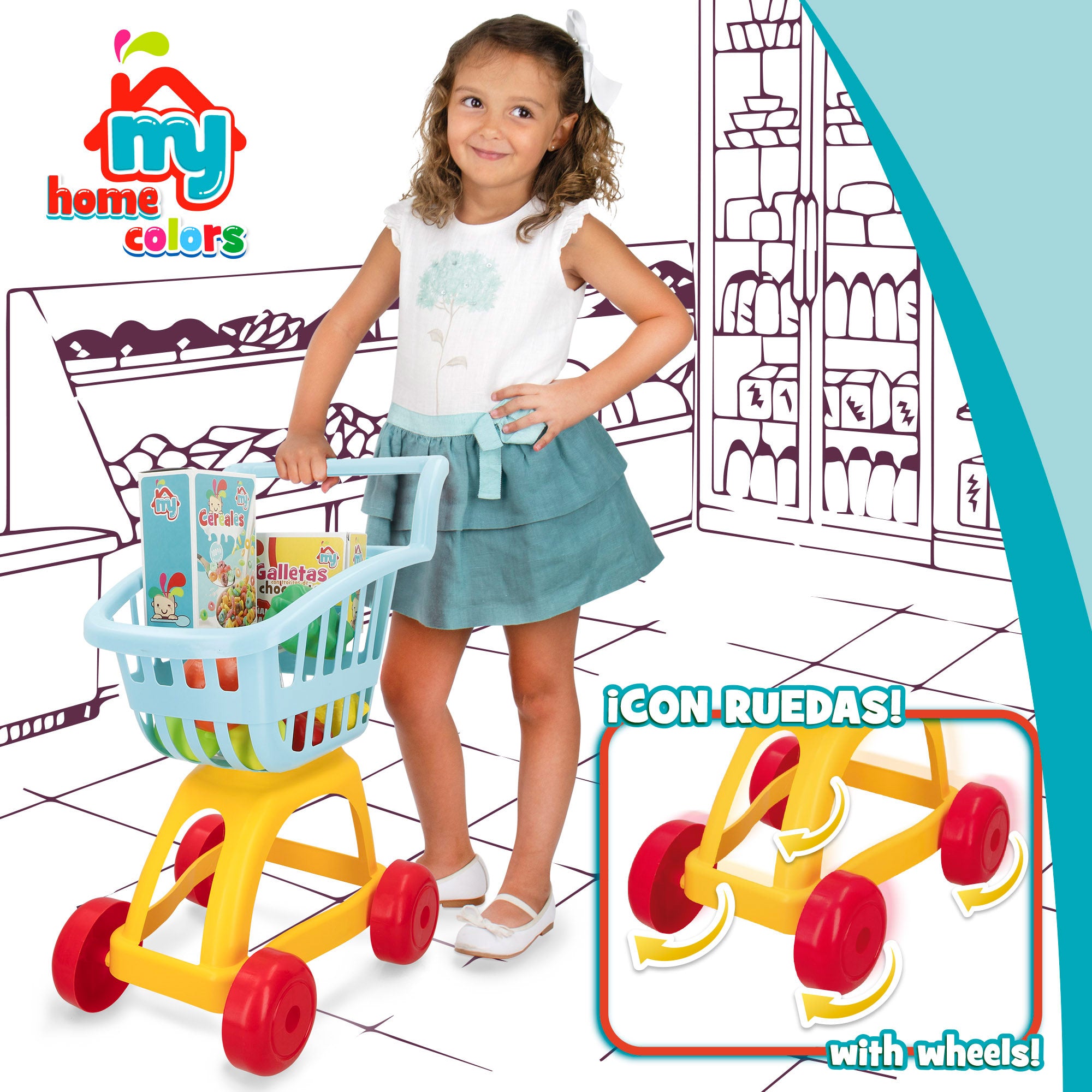 Carrito de supermercado My Home Colors