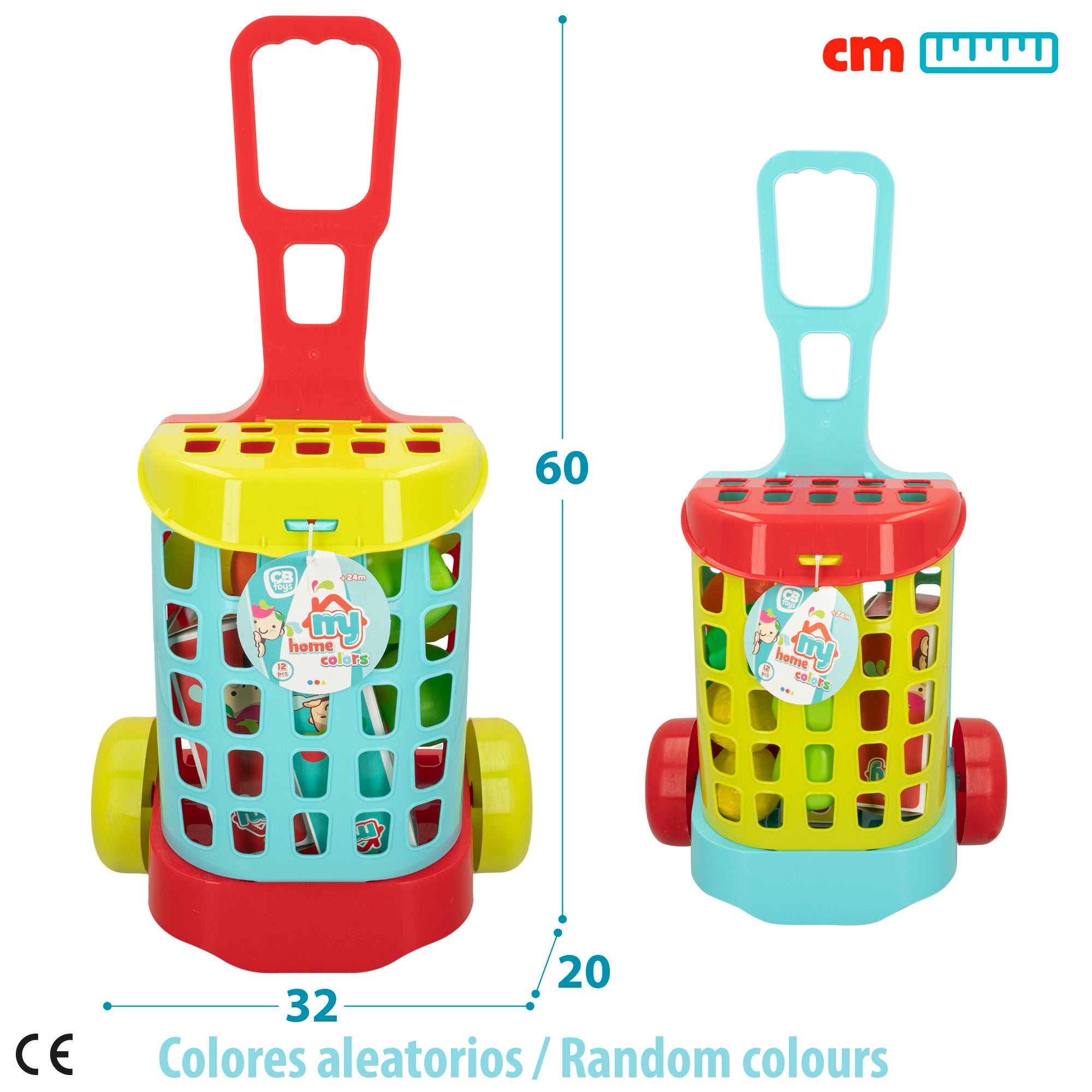 Carrito supermercado juguete con comida 11 pzas My Home Colors