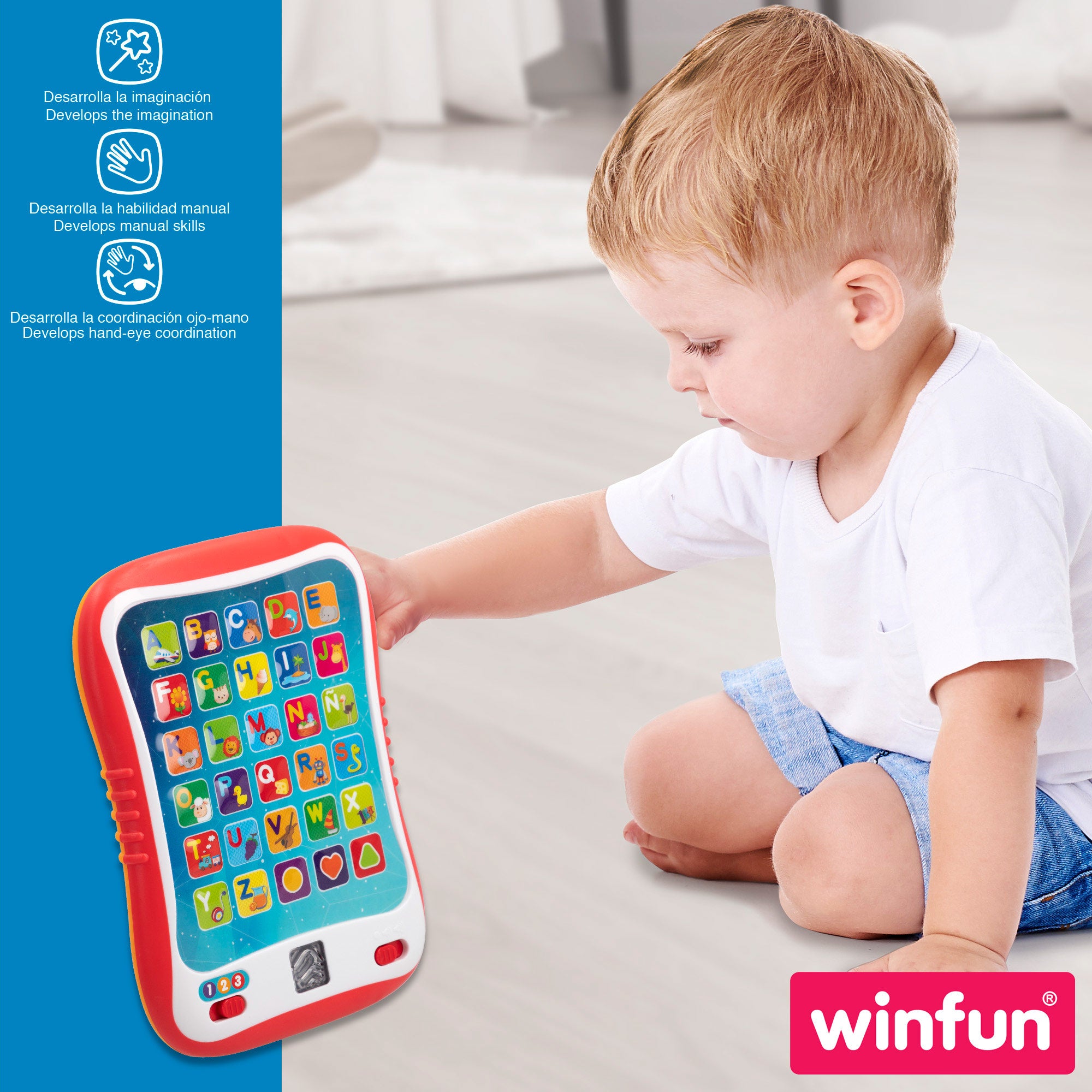 Winfun Tablet educativa con luz y sonidos en español
