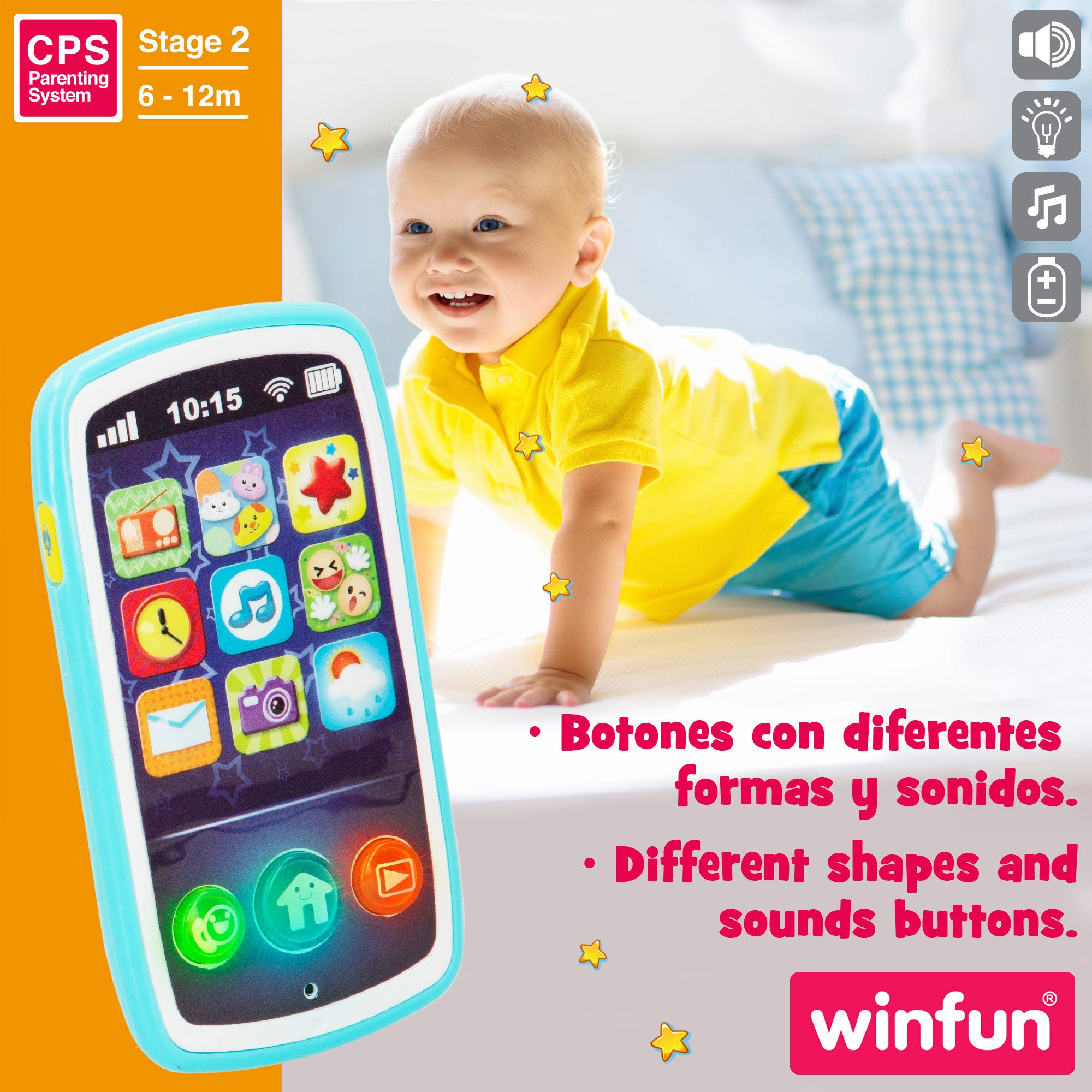 Winfun Teléfono móvil musical para bebés
