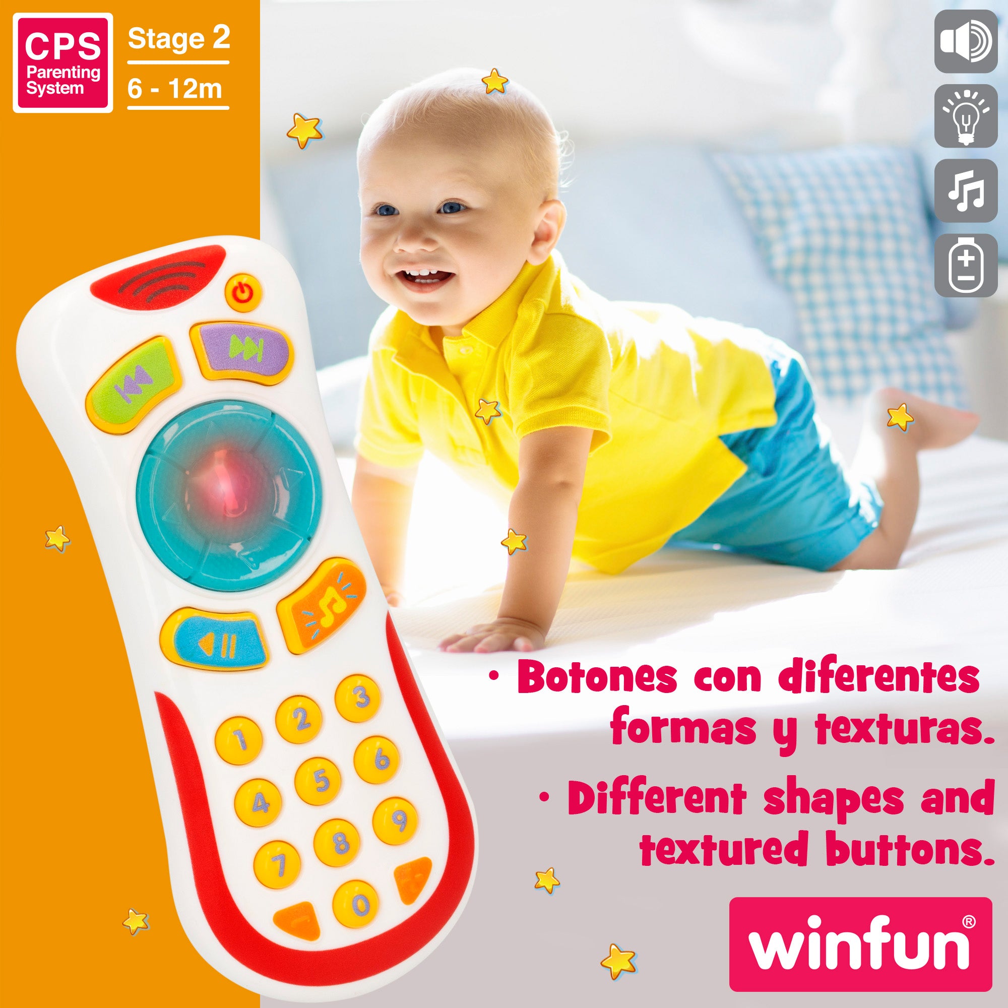 Winfun Mi primer mando con luz, sonidos y melodías divertidas