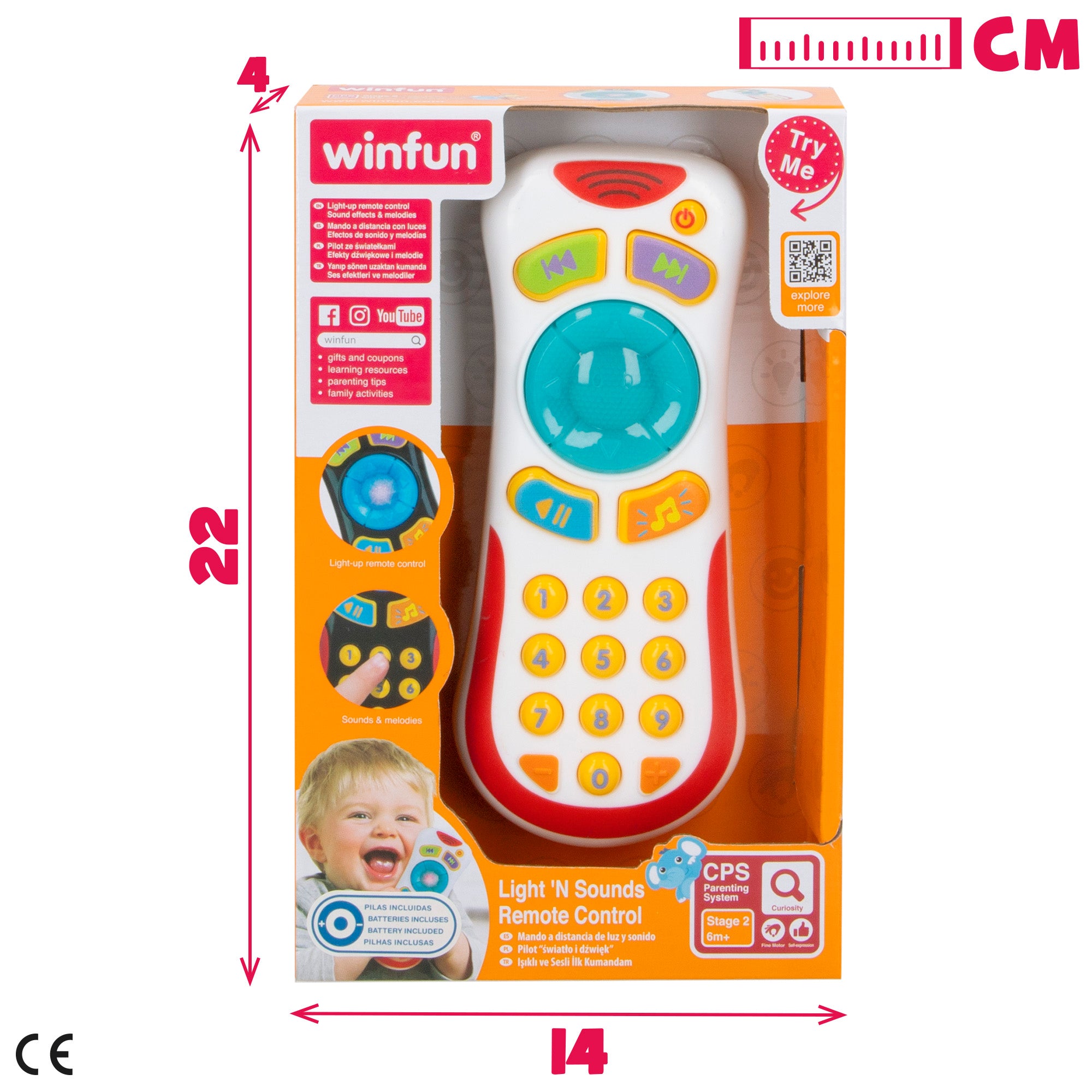 Winfun Mi primer mando con luz, sonidos y melodías divertidas