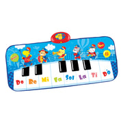 Winfun Alfombra piano azul con luz, sonido y grabadora