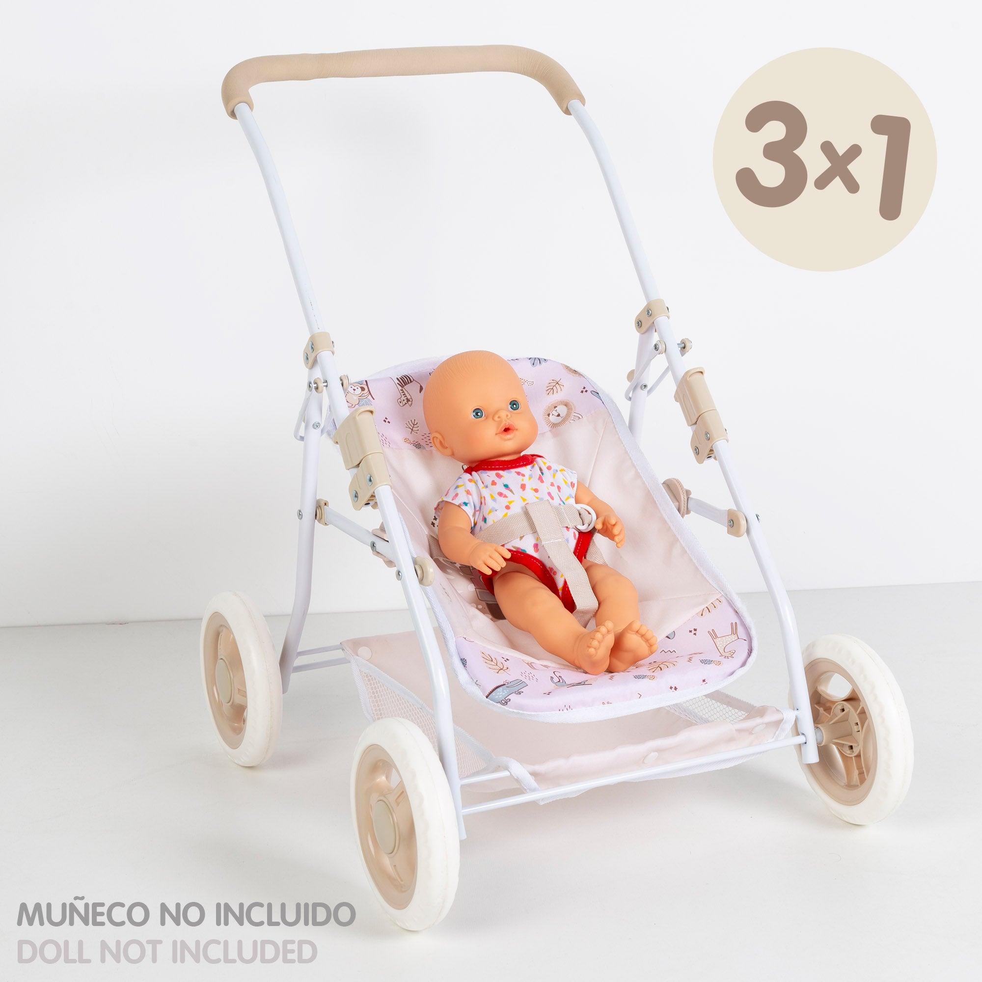 Carrito de paseo muñecas 2 en 1 COLORBABY