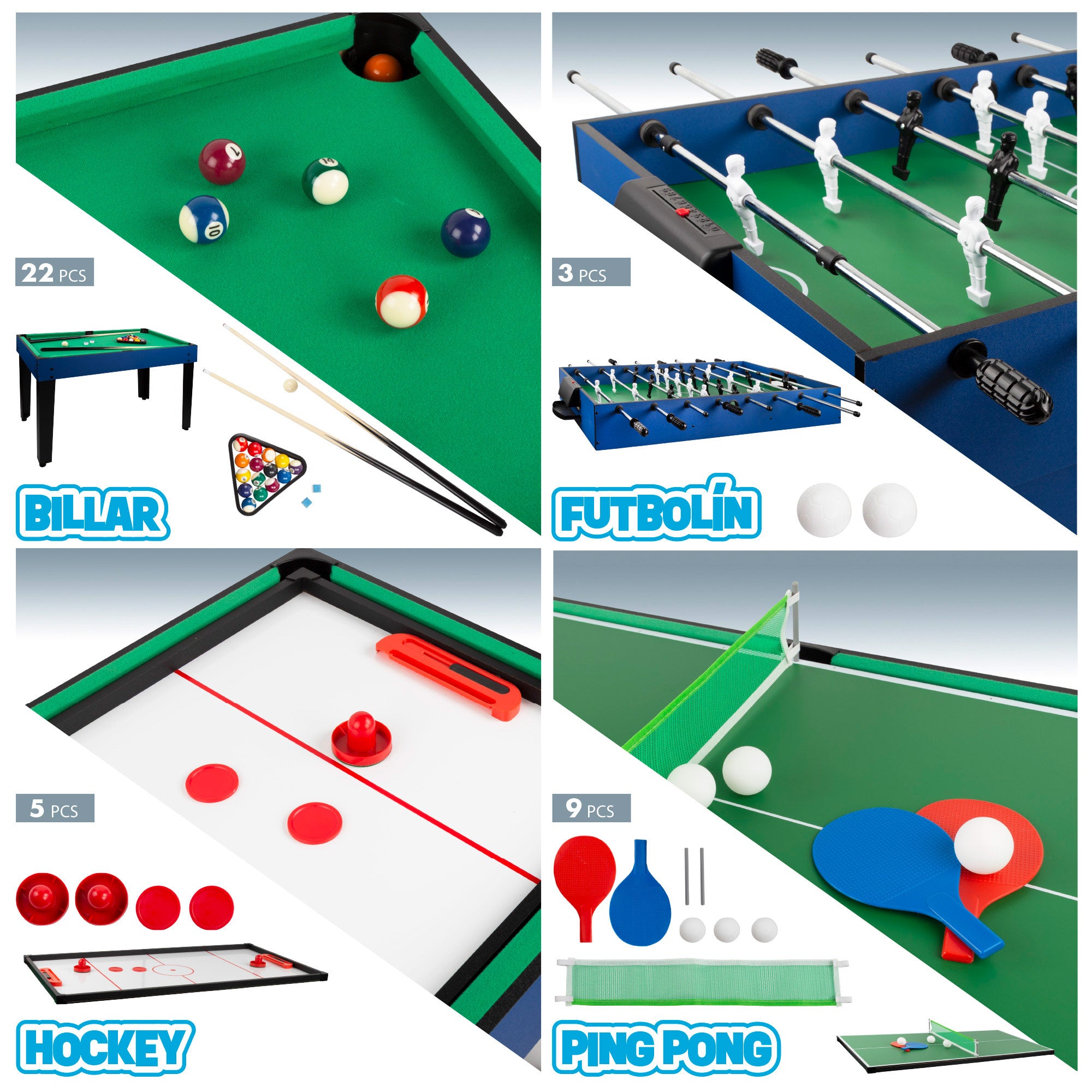 Mesa de billar multijuegos 12 en 1 CB Games