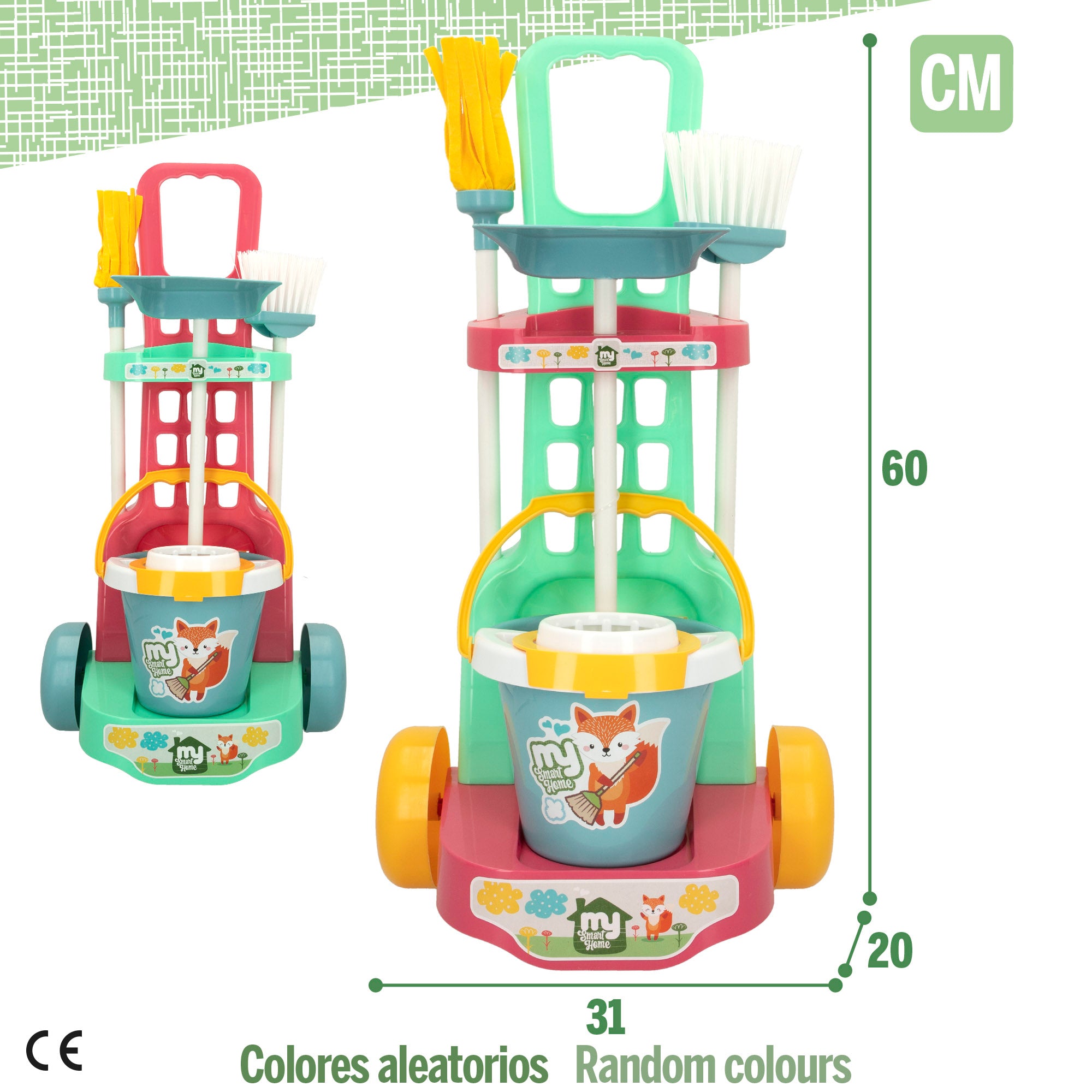 Carro limpieza juguete con utensilios 5 pzas My Sweet Home