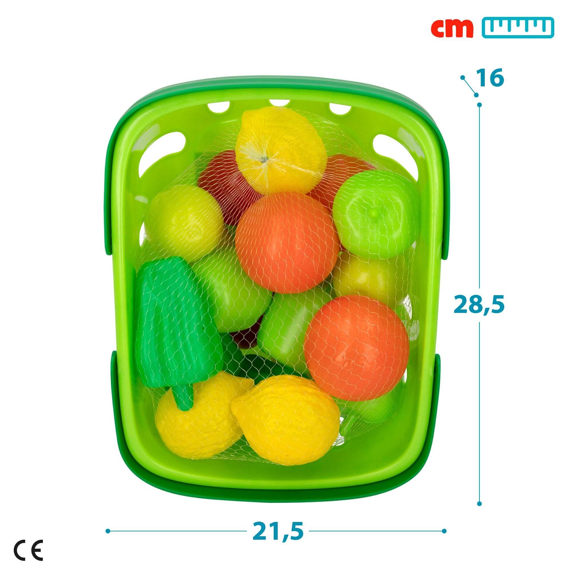 Cesta frutas y verduras de juguete 21 piezas My Home Colors