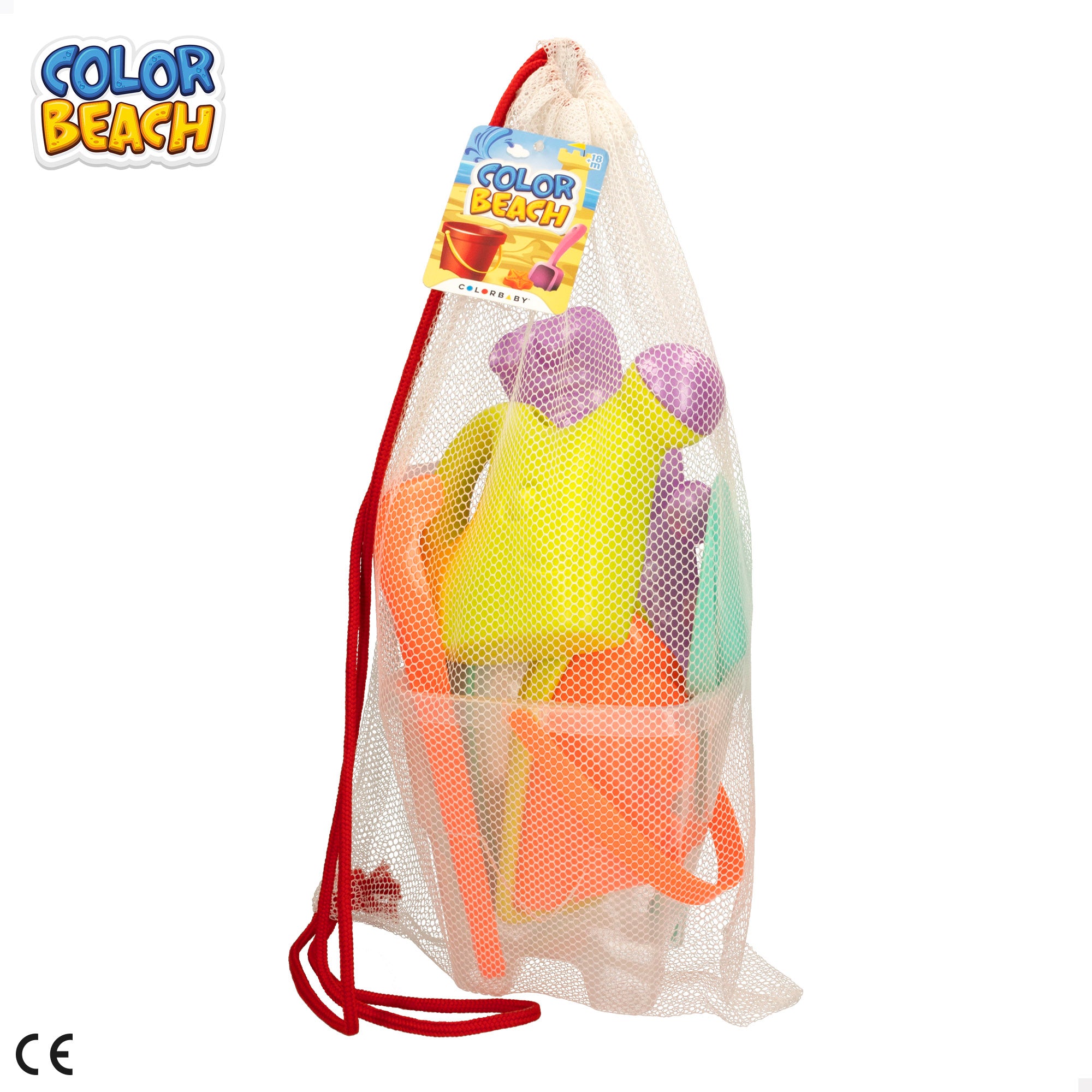 Set cubo de playa con accesorios Color Beach