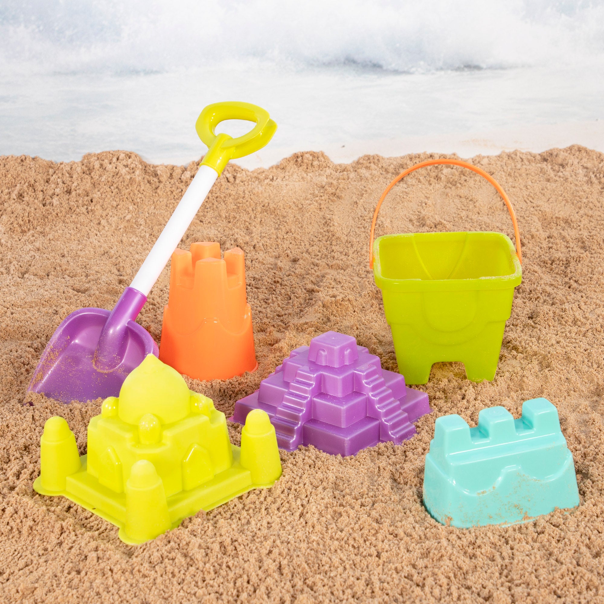 Set juguetes de playa con cubo Color Beach