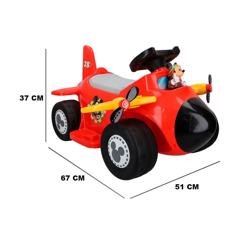 Mickey Correpasillos avión a batería 6V