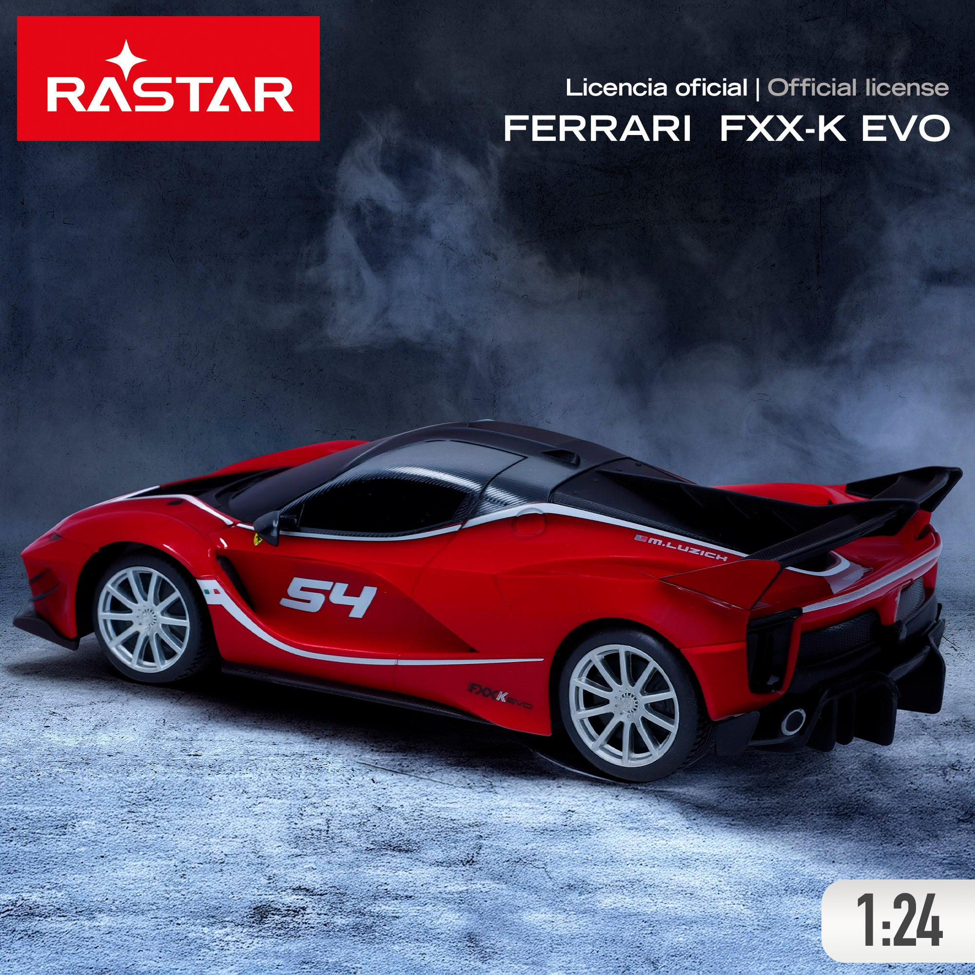RASTAR Coche teledirigido Ferrari FXX K EVO 1:24