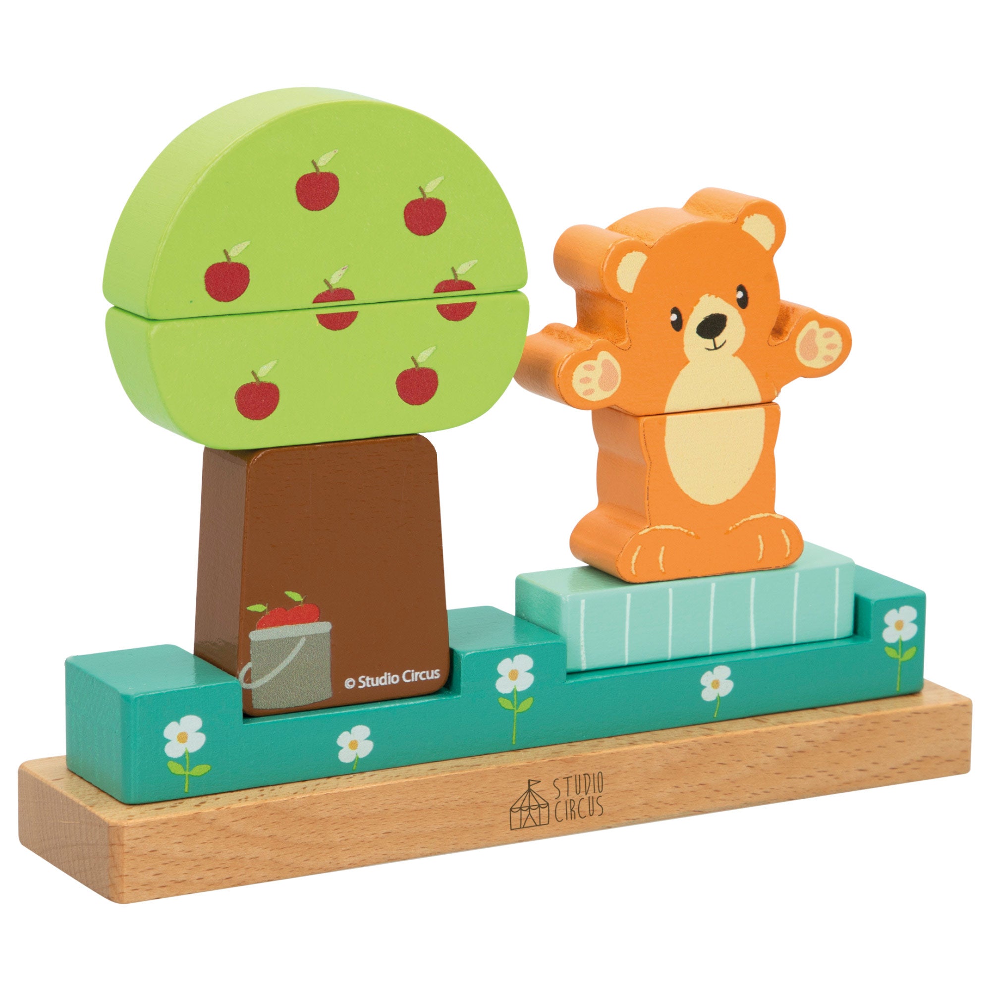 WOOMAX Studio Circus Juego bloques madera magnéticos bosque