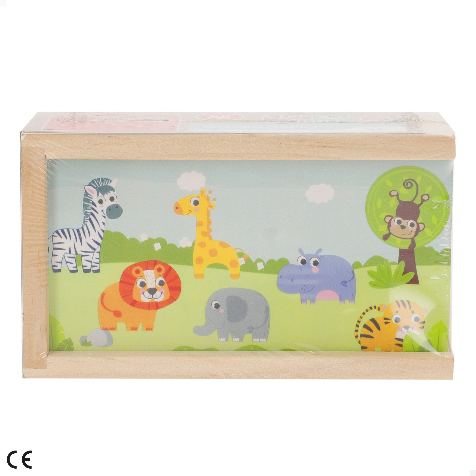 WOOMAX Dominó de madera infantil animalitos salvajes