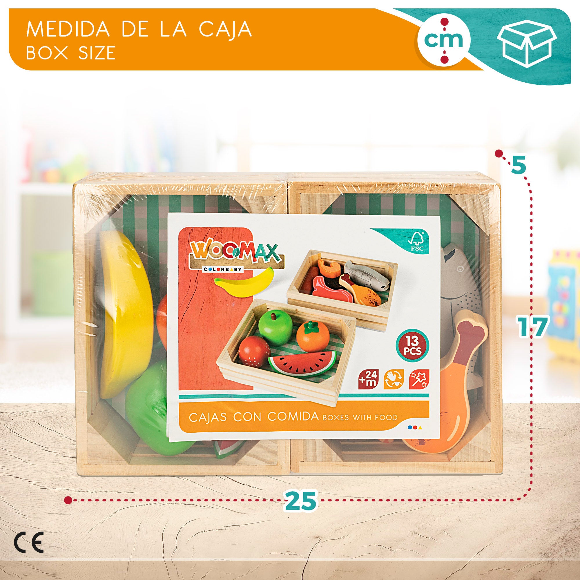WOOMAX Cajas con alimentos de madera