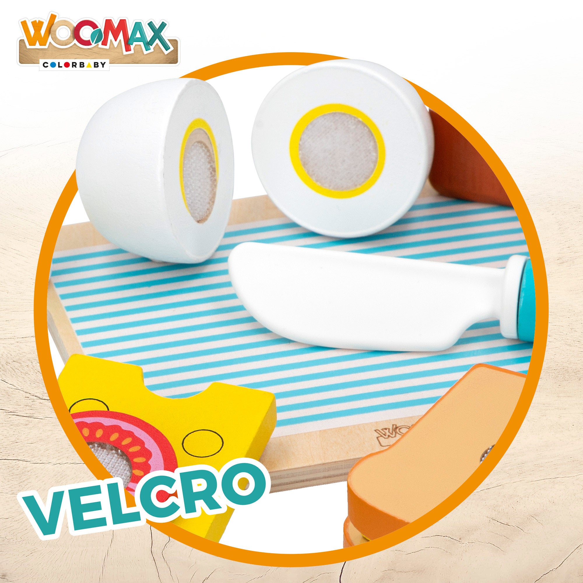 WOOMAX Bandeja desayuno con accesorios de madera