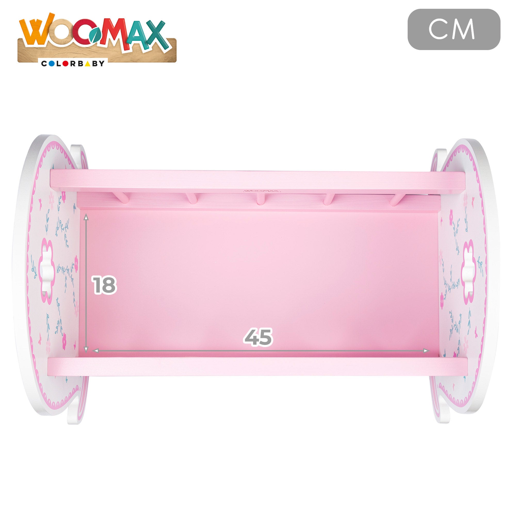 WOOMAX Cuna para muñecas de madera