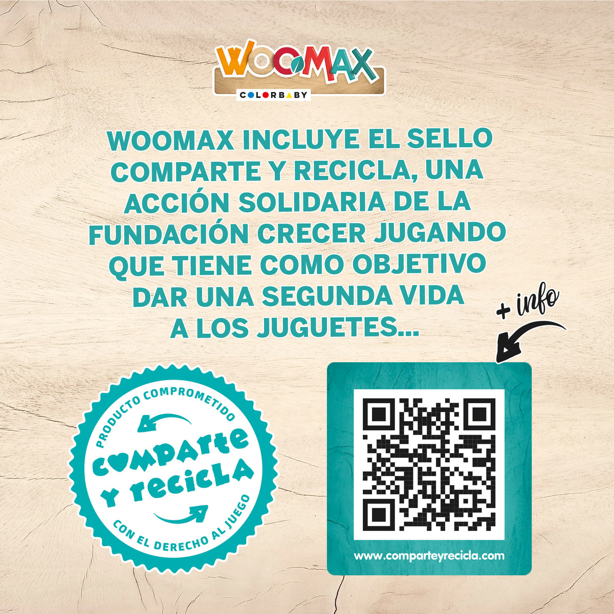 WOOMAX Trona para muñecas de madera