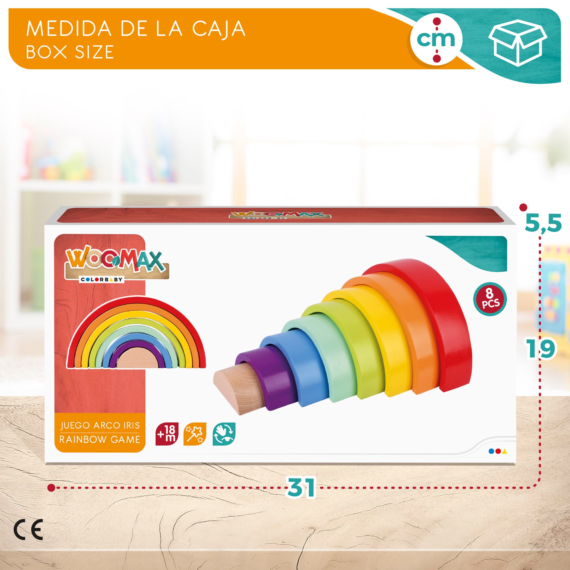 WOOMAX Arcoíris de madera