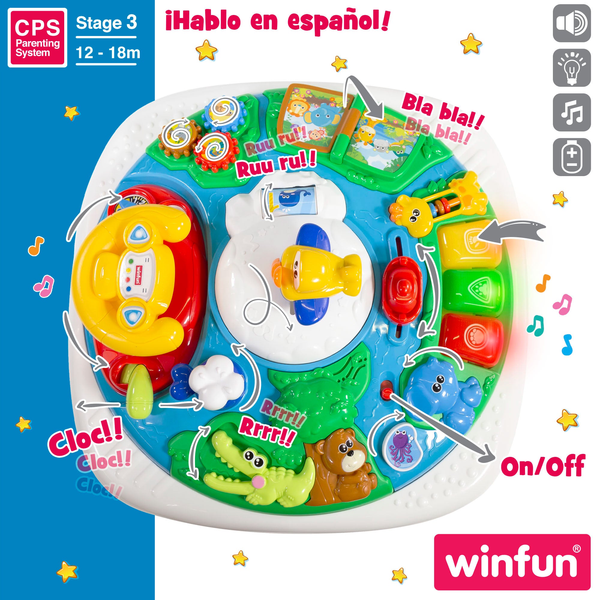 Winfun Mesa de actividades trotamundos