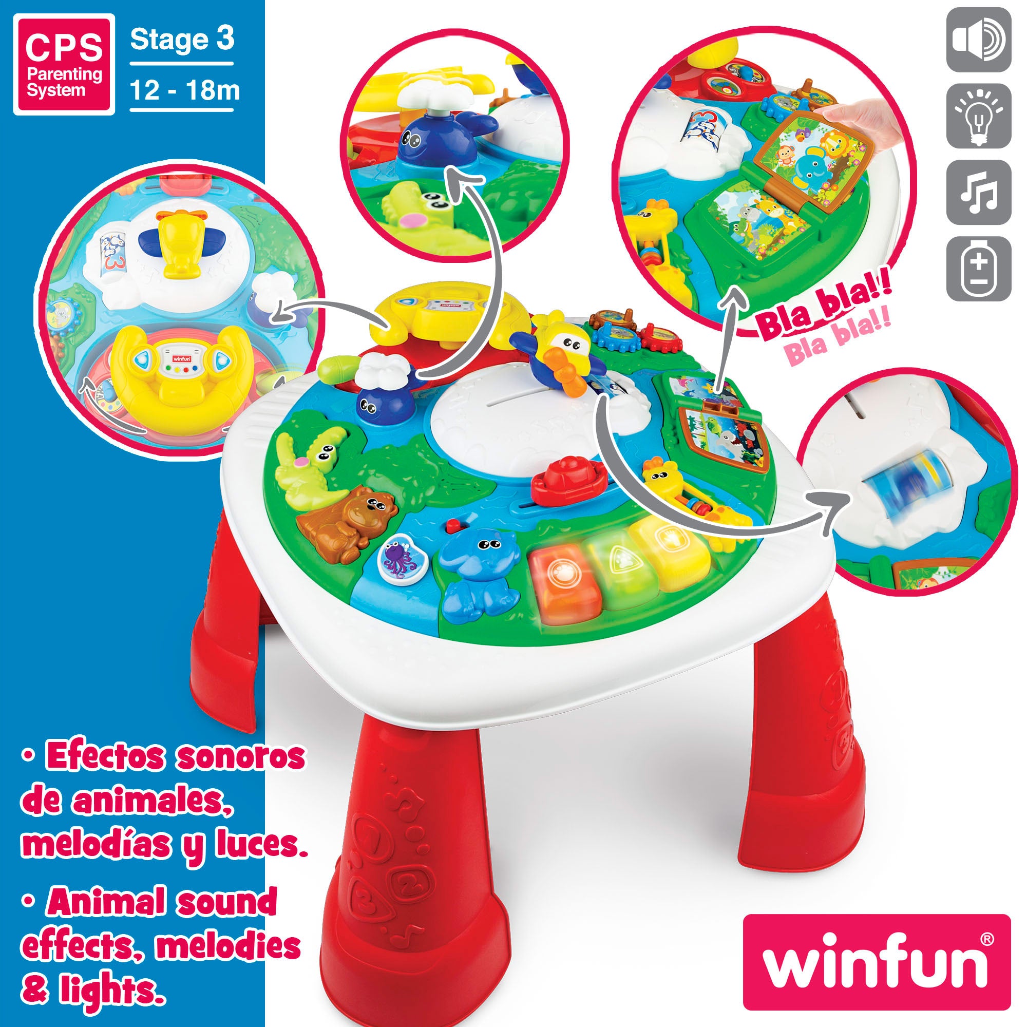 Winfun Mesa de actividades trotamundos