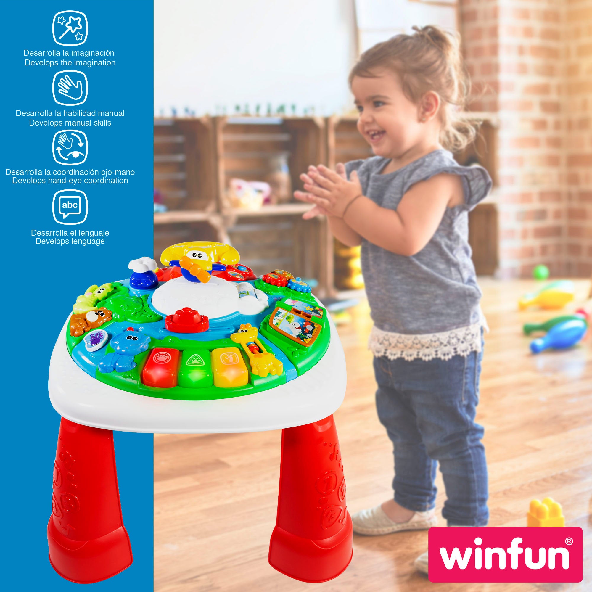 Winfun Mesa de actividades trotamundos