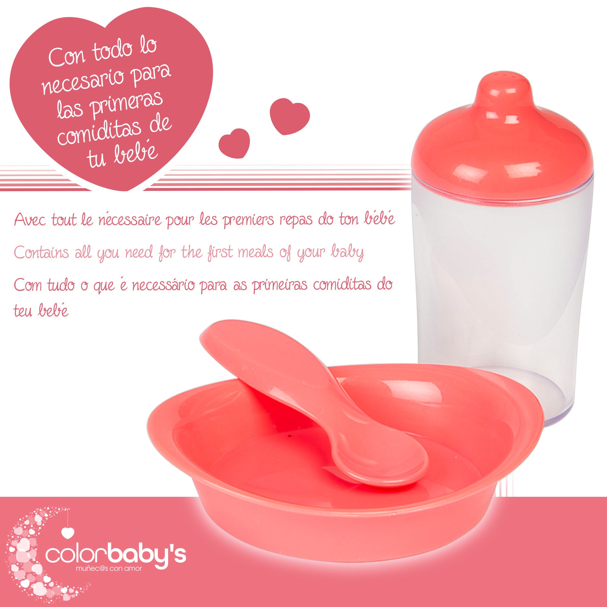 Trona para muñecas con accesorios Colorbaby's