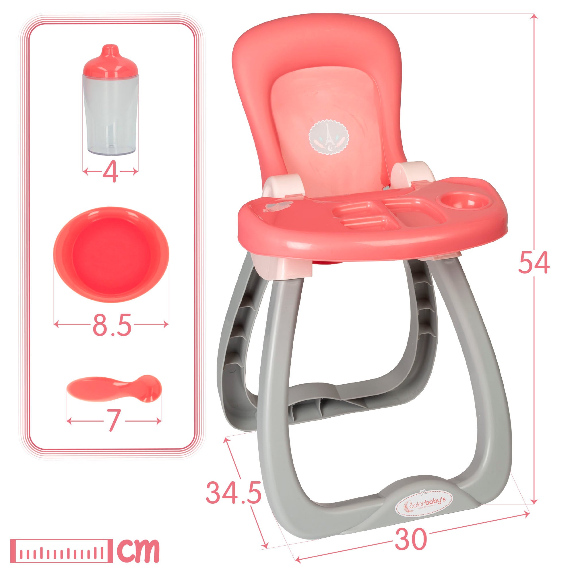 Trona para muñecas con accesorios Colorbaby's