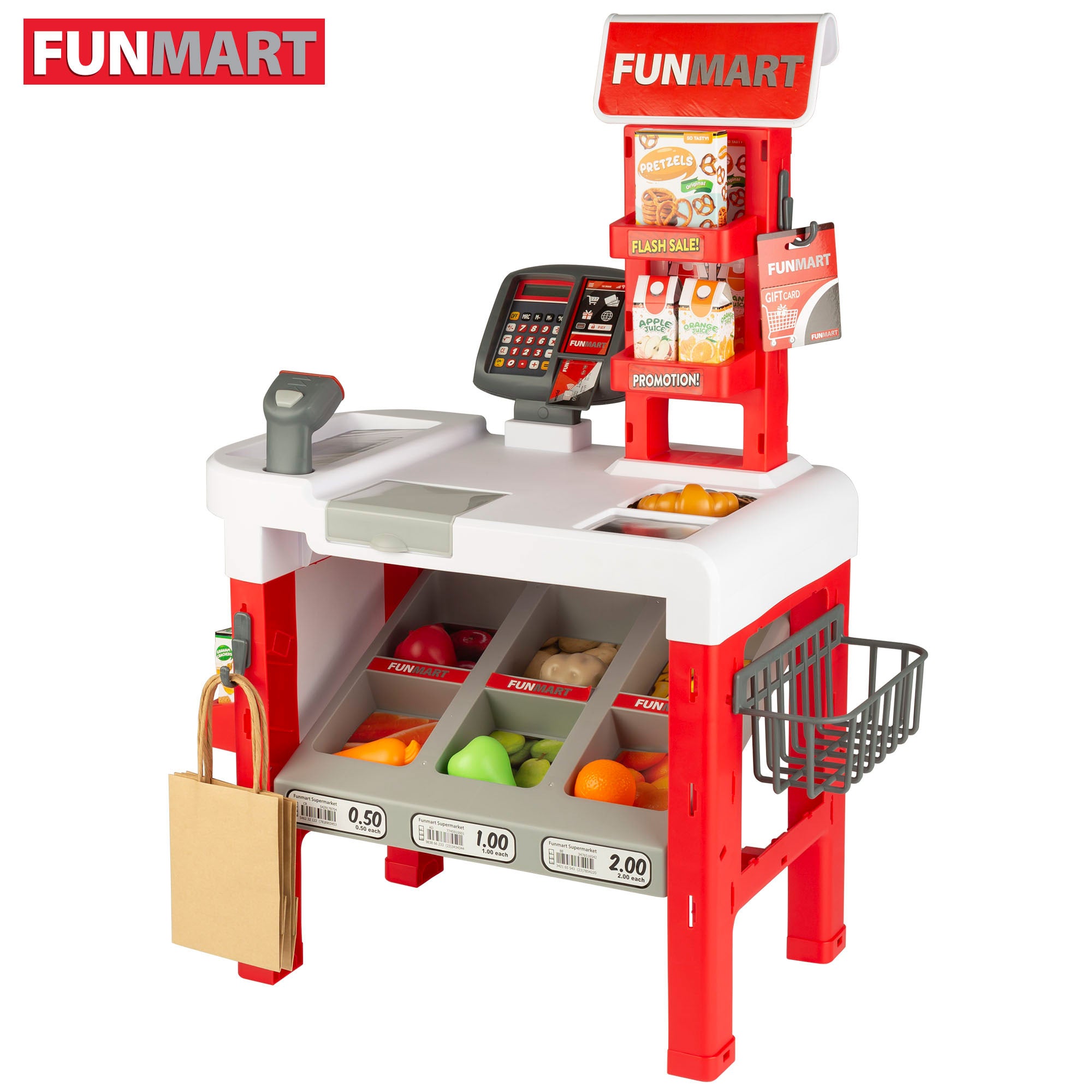 Supermercado juguete con accesorios, luz y sonidos FUNMART