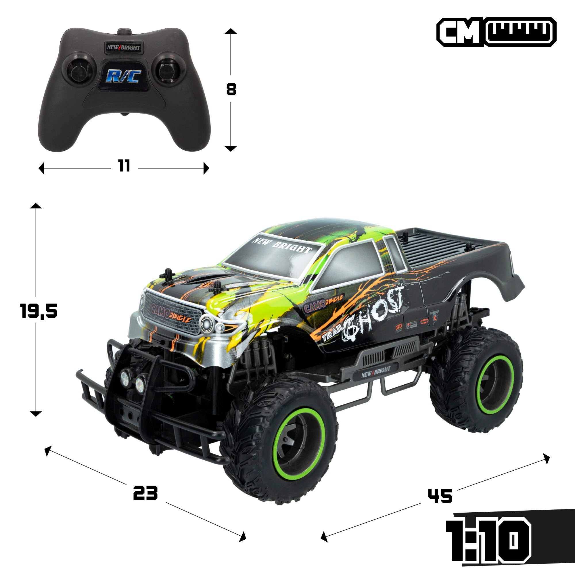 Coche teledirigido 4x4 Camo Jungle 1:10 NEW BRIGHT