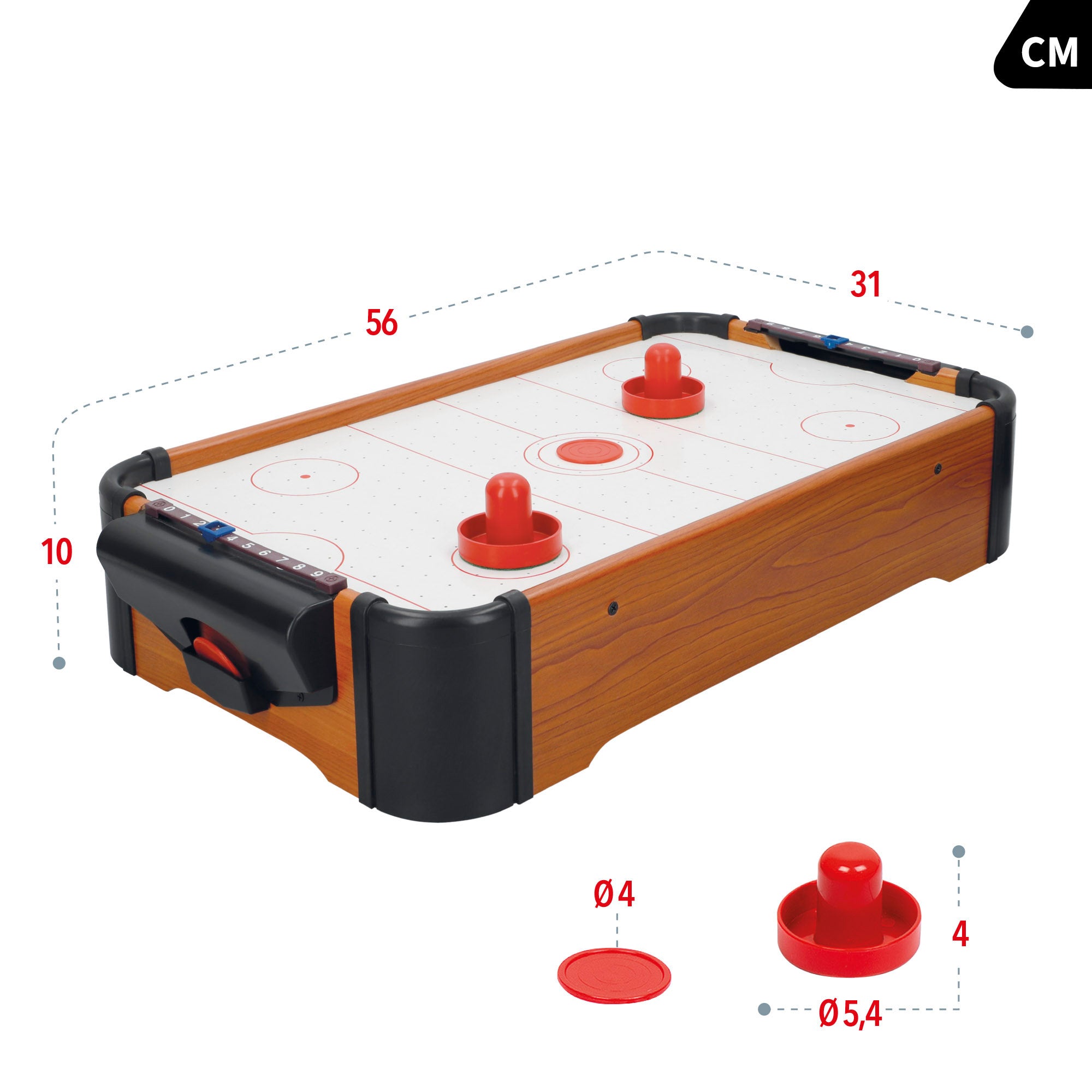 Juego de mesa Hockey Aire sobremesa madera 56x31x10 cm CB Games