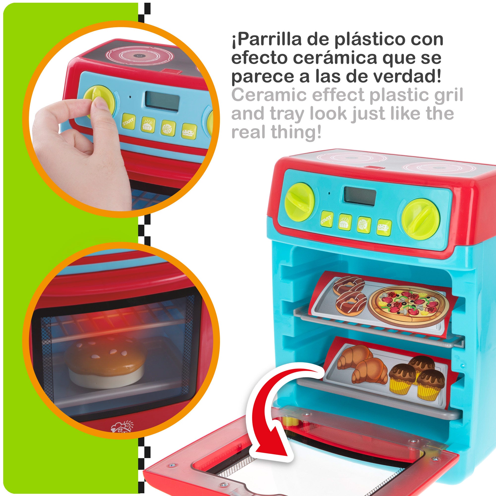 PLAY Horno de juguete para niños con luz y sonido