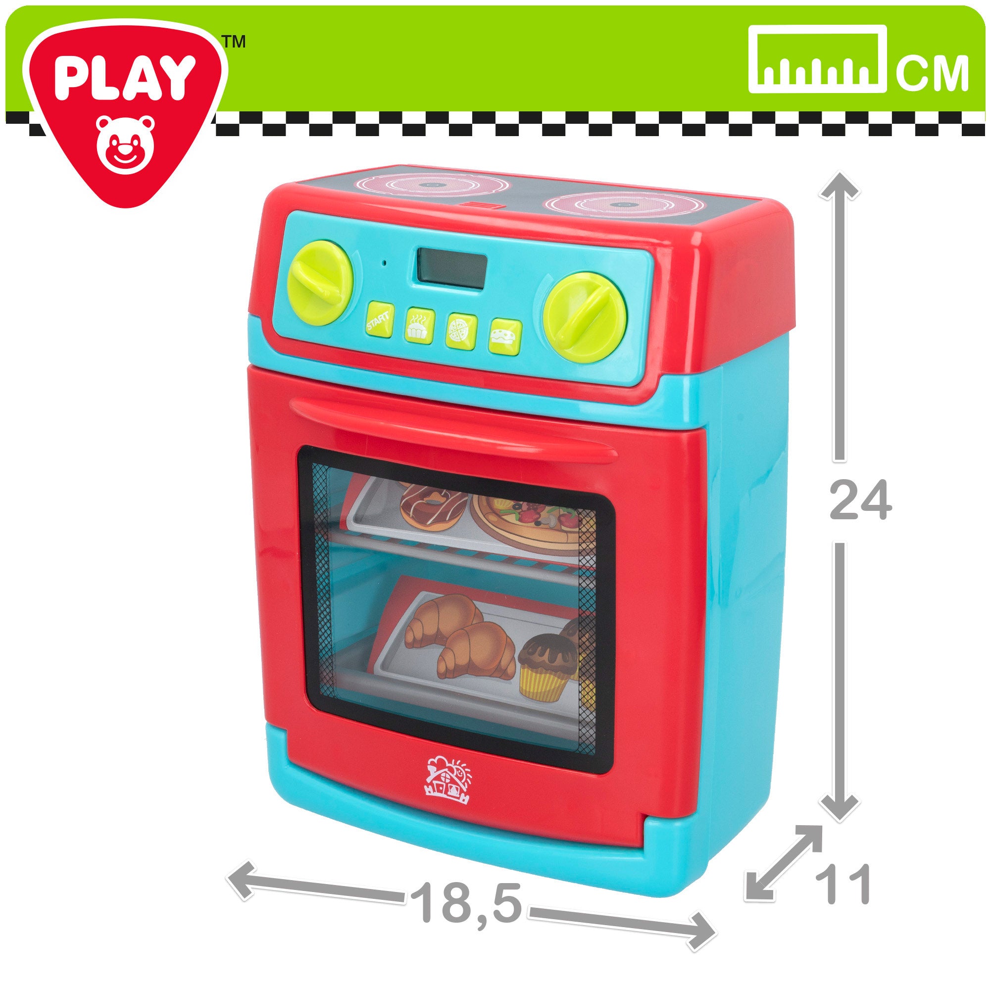 PLAY Horno de juguete para niños con luz y sonido