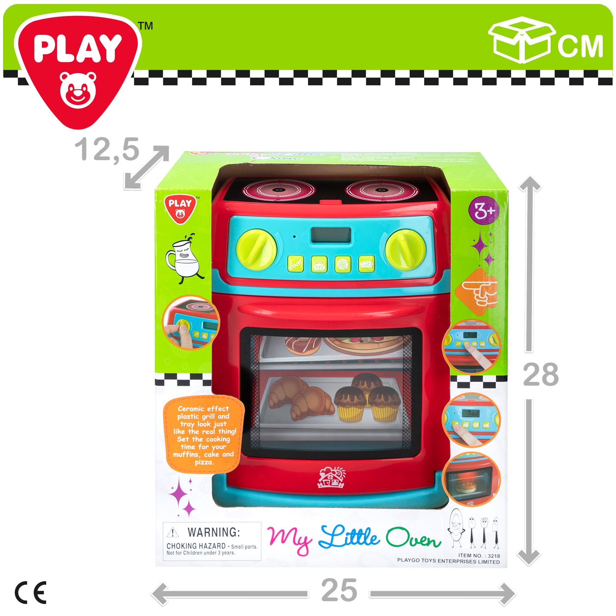 PLAY Horno de juguete para niños con luz y sonido