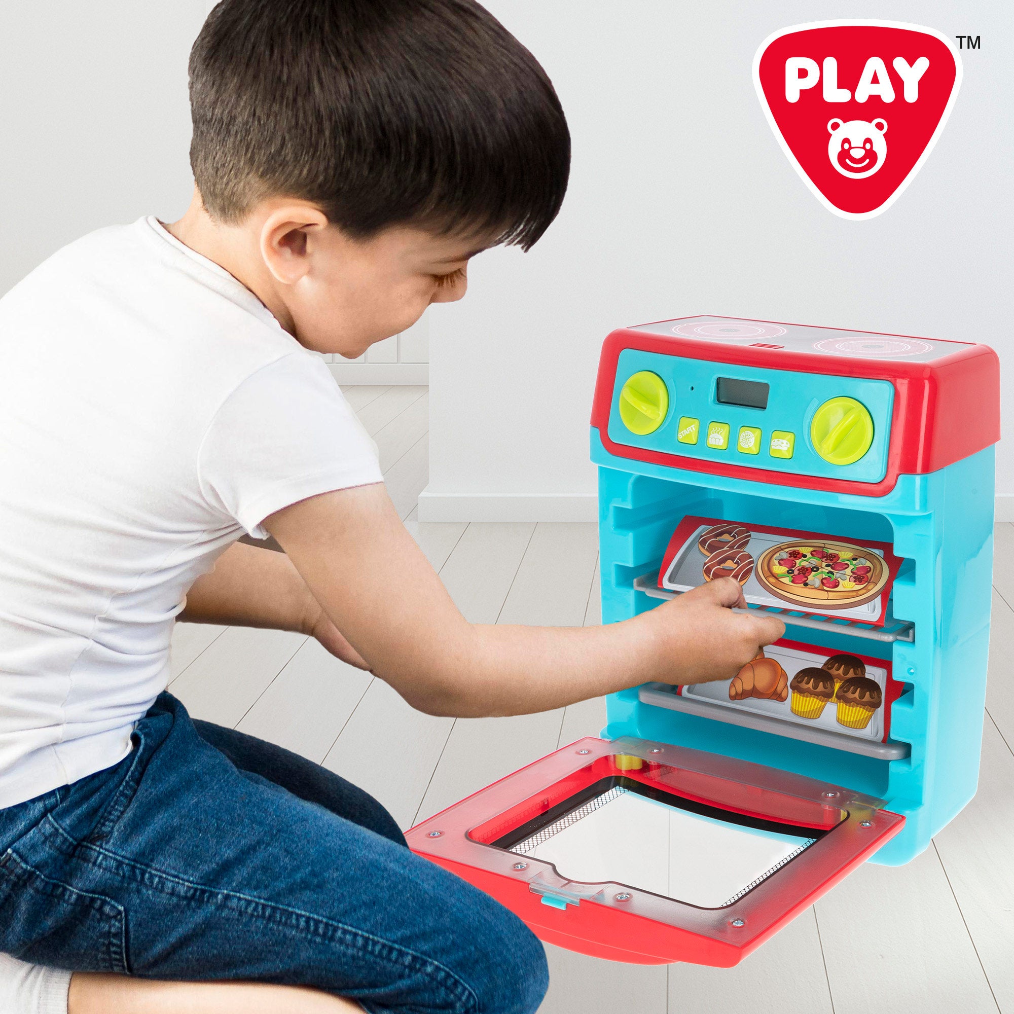 PLAY Horno de juguete para niños con luz y sonido