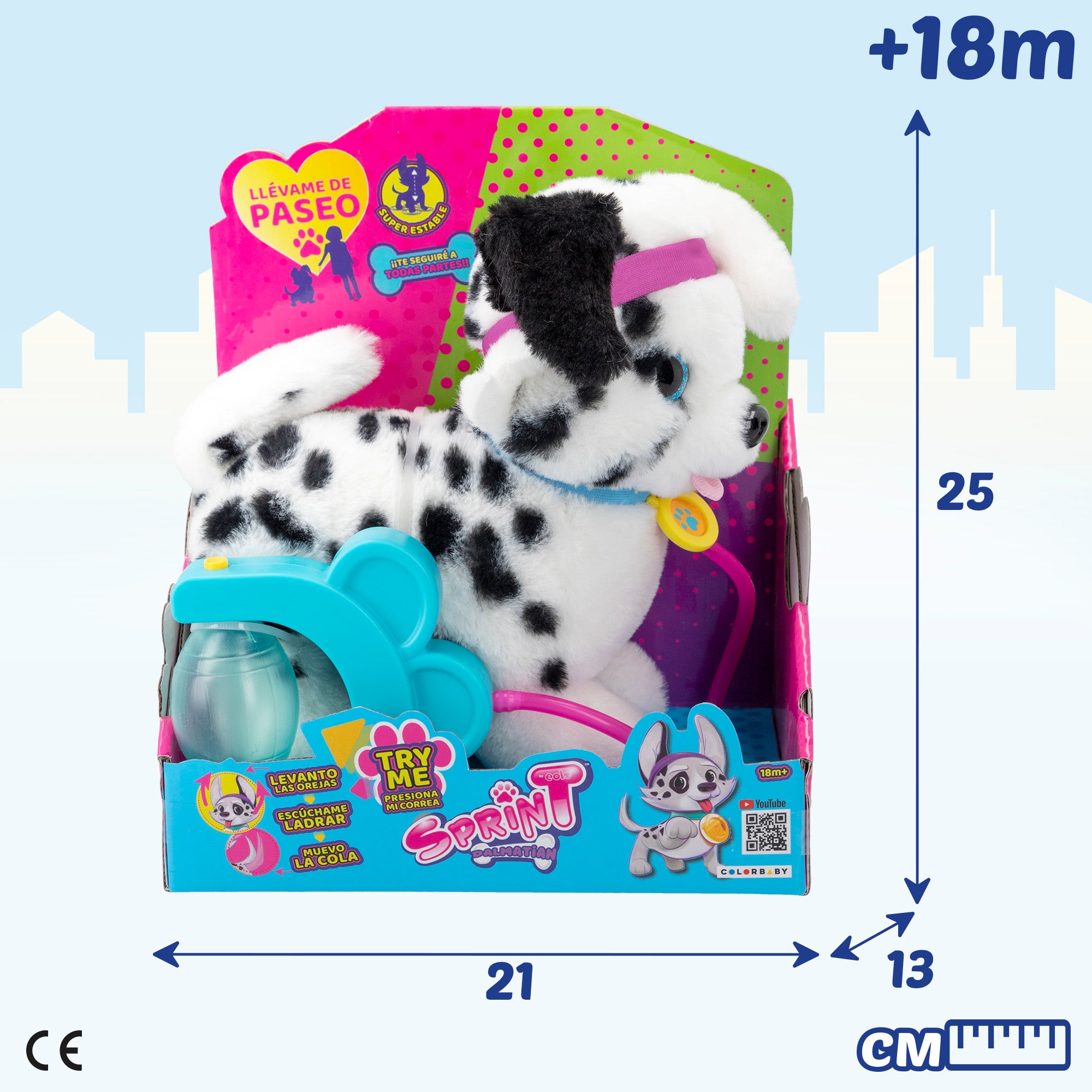 Sprint Dalmatian Perrito dálmata de peluche con sonidos