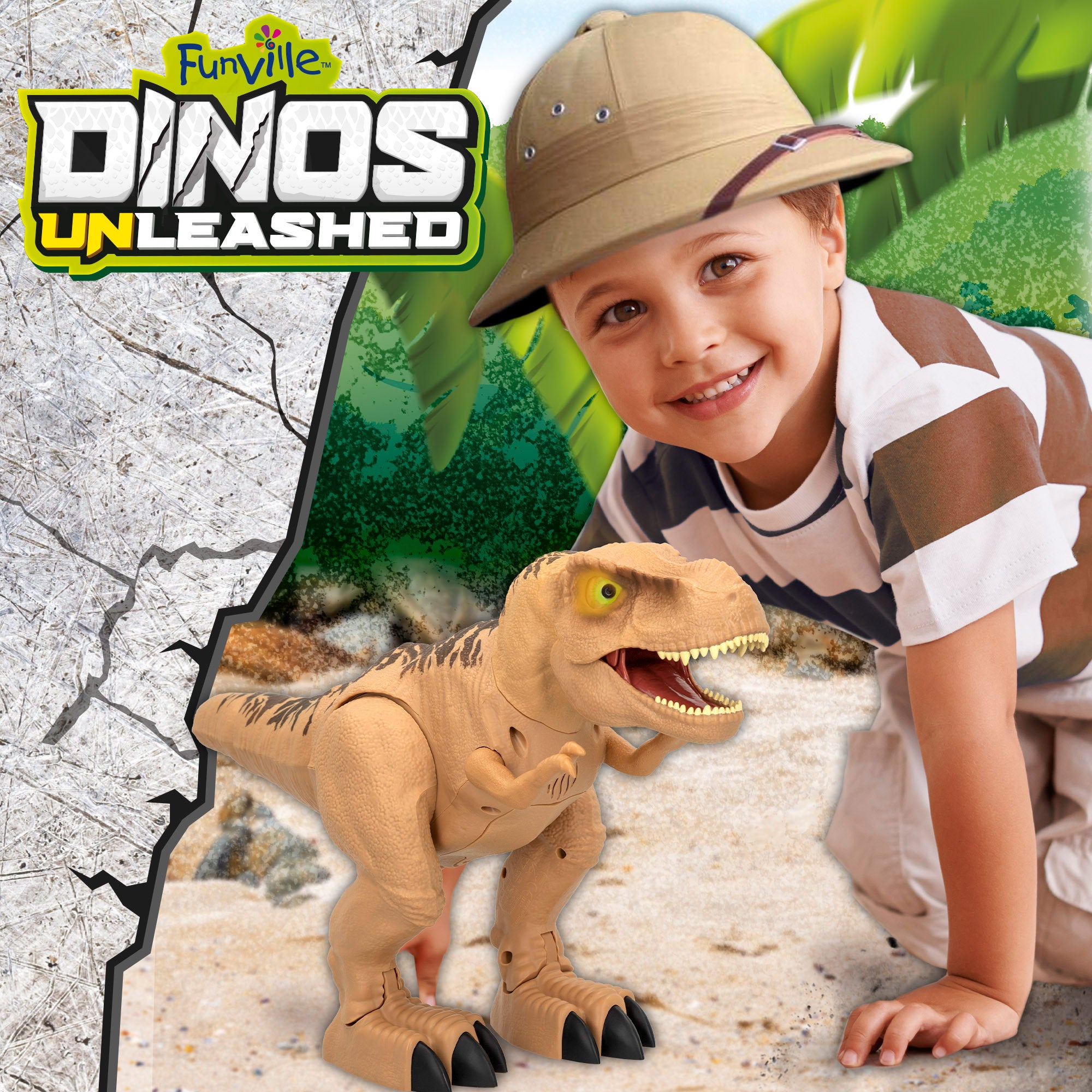 Dinosaurio T-Rex interactivo con movimientos y sonidos realistas Dinos Unleashed