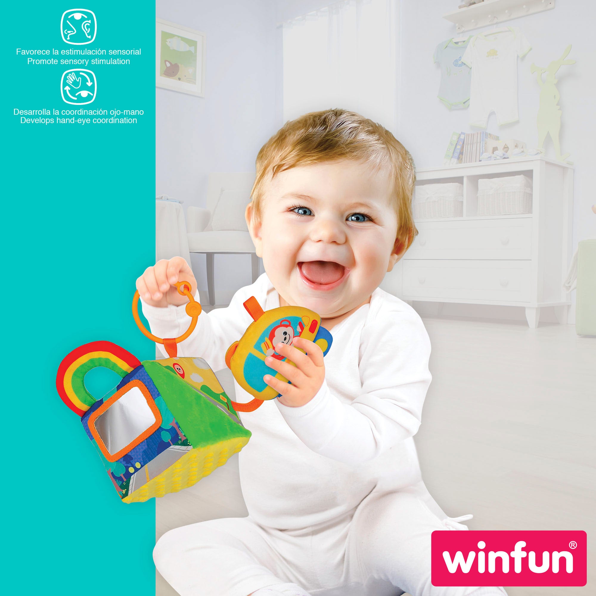 Winfun Cubo de actividades de peluche