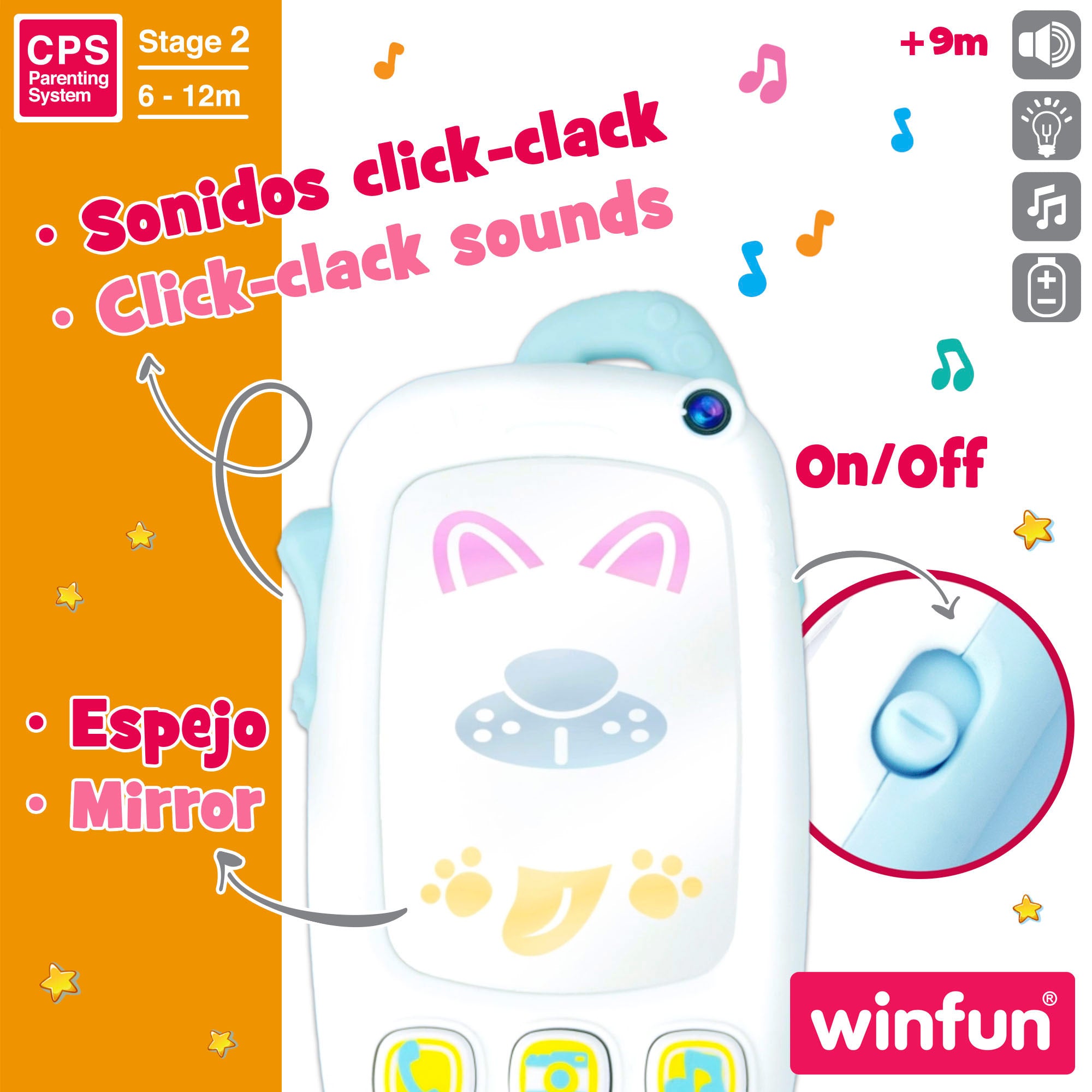 Winfun Teléfono móvil musical para bebés