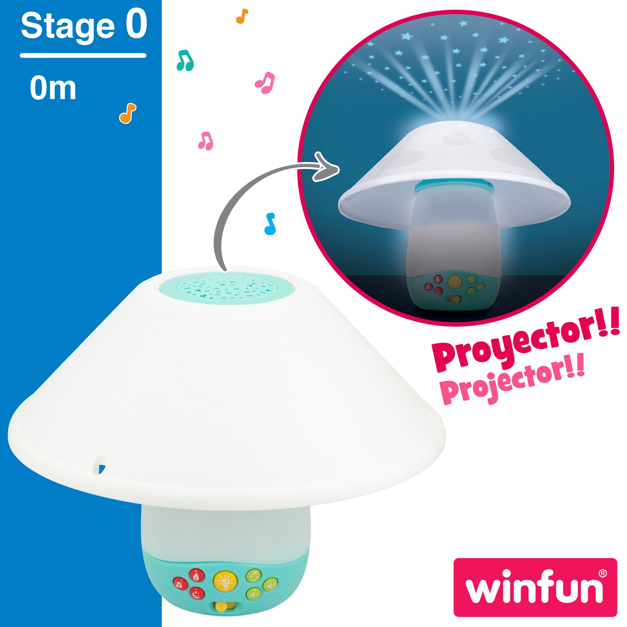 Winfun Proyector para bebé 3 en 1