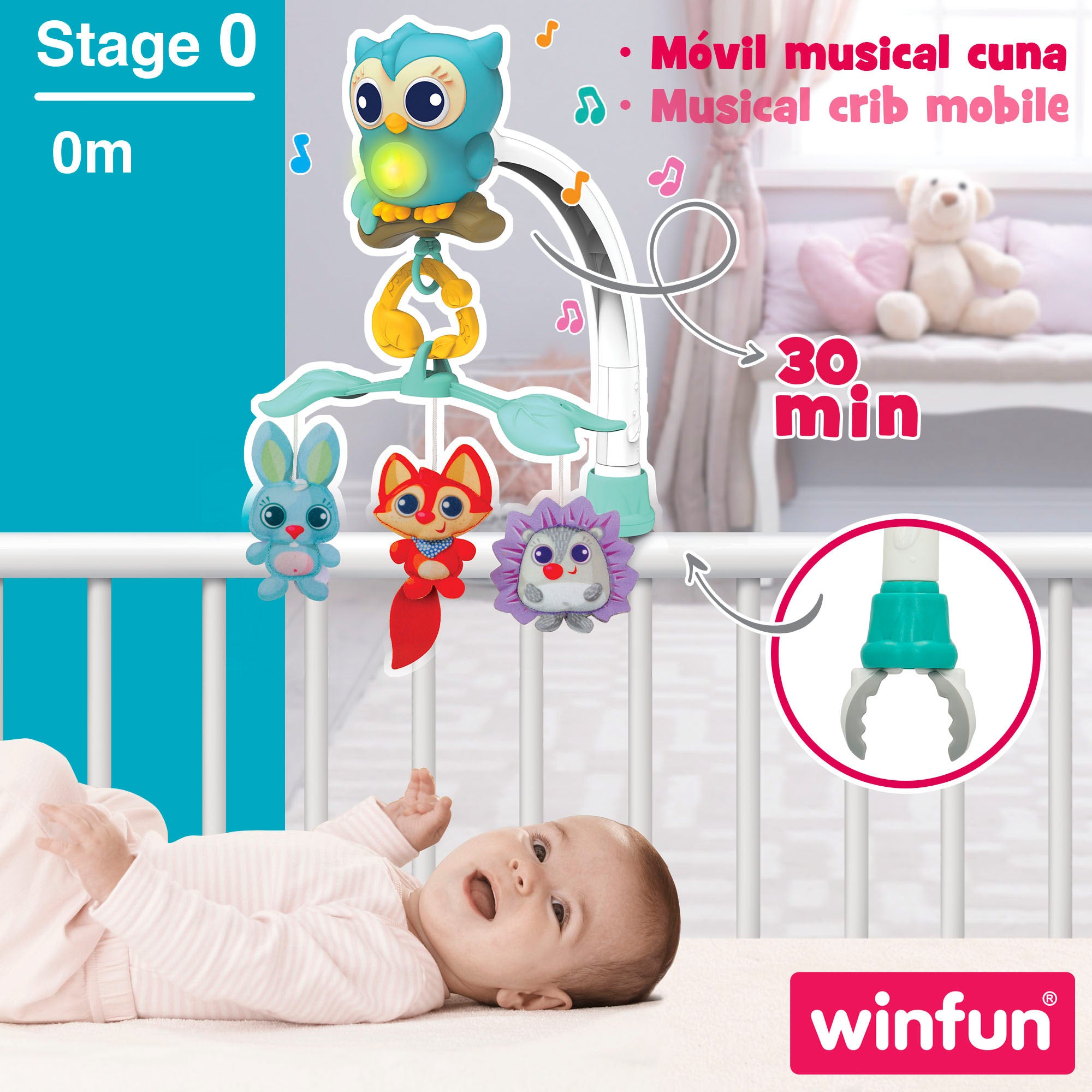 Winfun Móvil cuna relajante 3 en 1