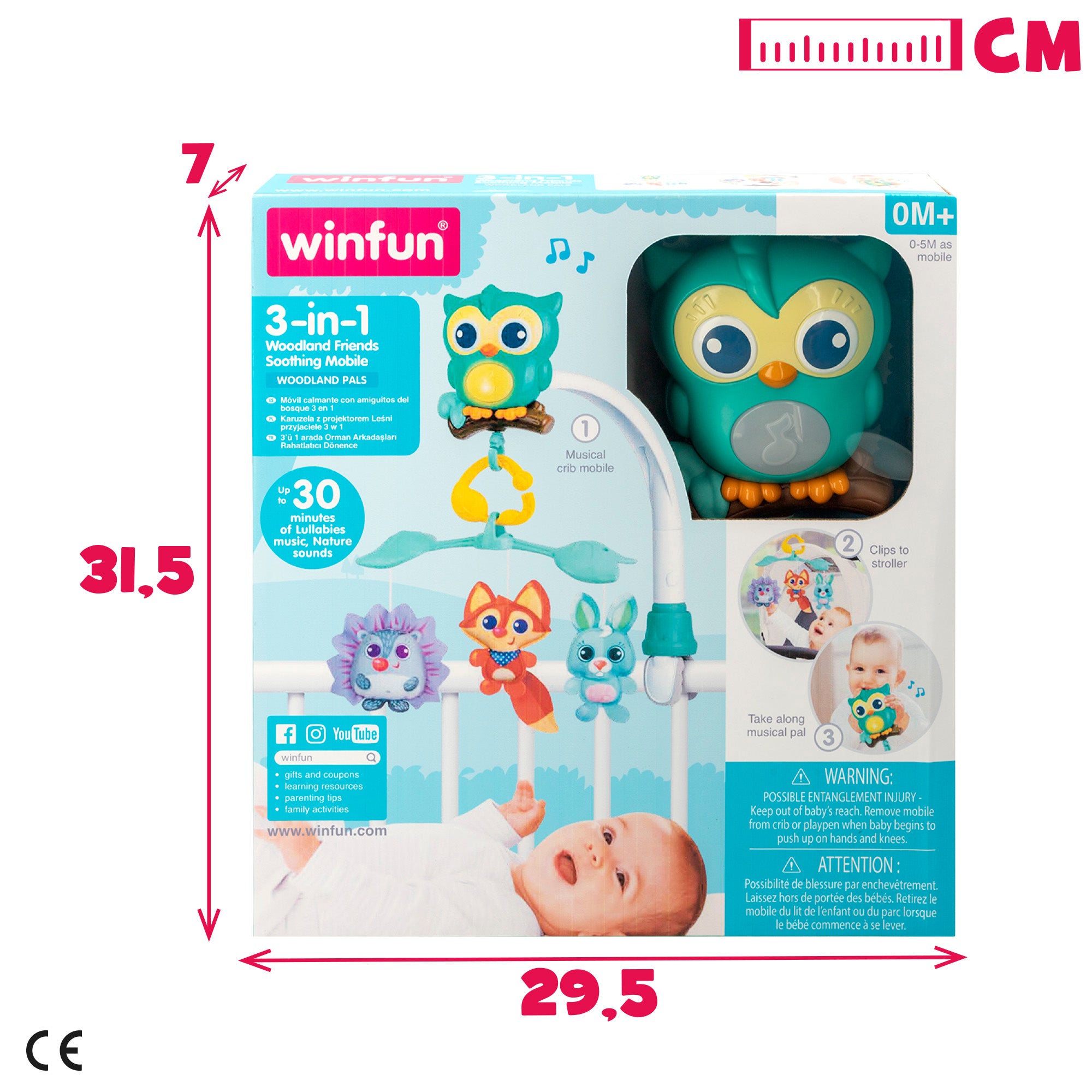 Winfun Móvil cuna relajante 3 en 1