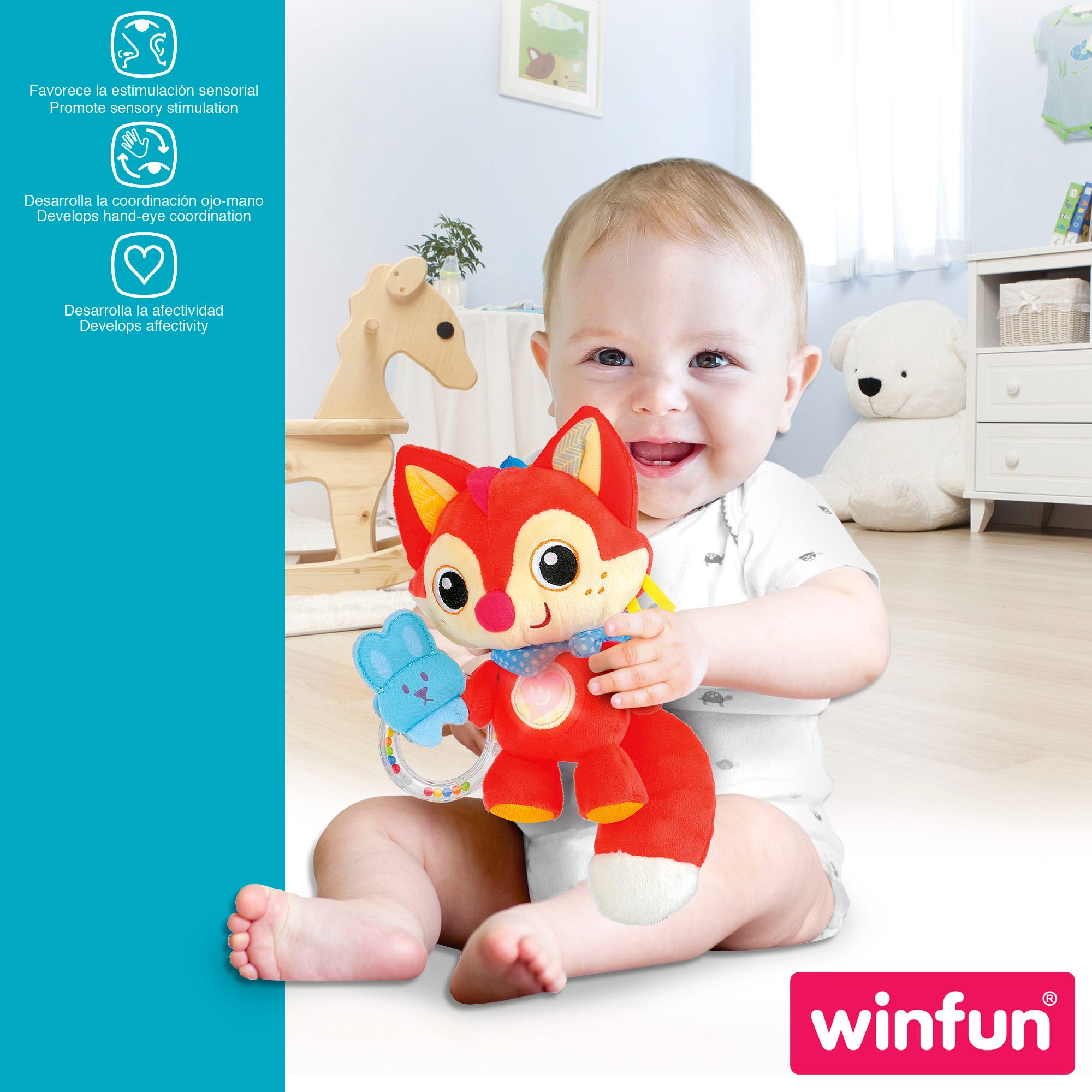 Winfun Peluche sonajero zorro