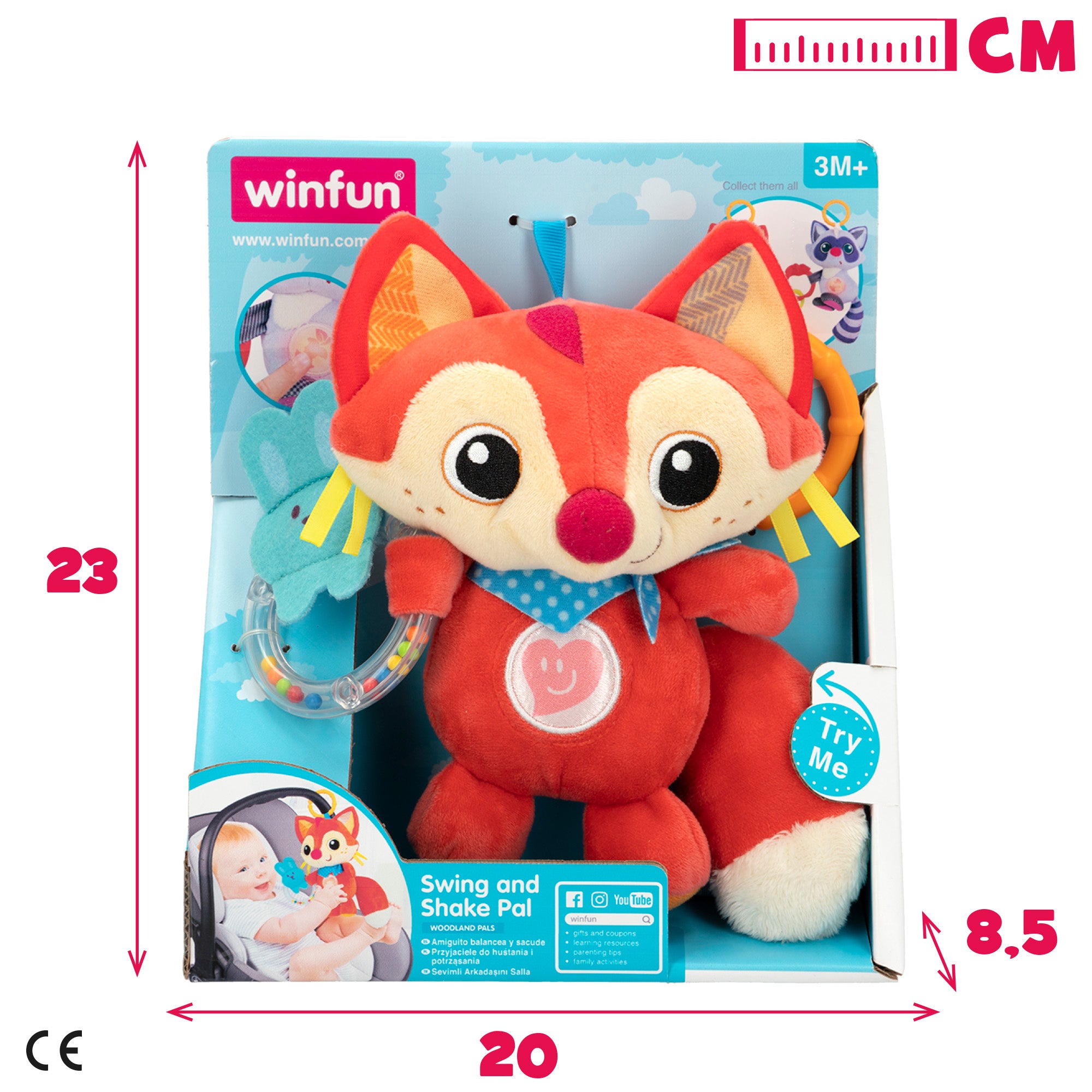 Winfun Peluche sonajero zorro