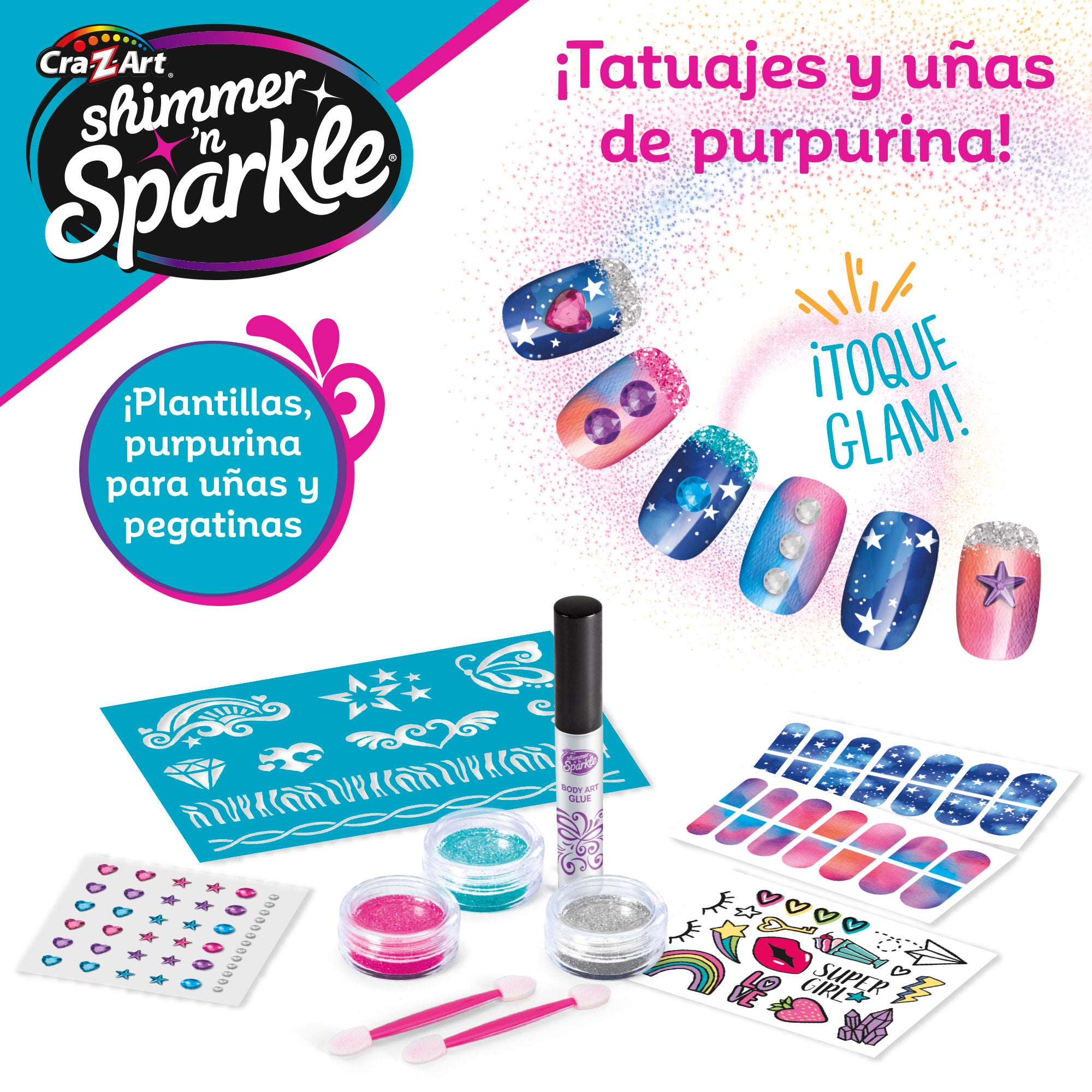 Shimmer 'n Sparkle Centro de uñas y tatuajes para niñas
